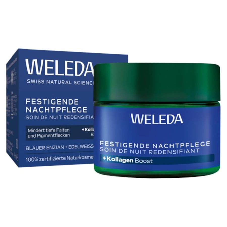 WELEDA Night Care Ujędrniająca pielęgnacja na noc Niebieska goryczka i szarotka alpejska