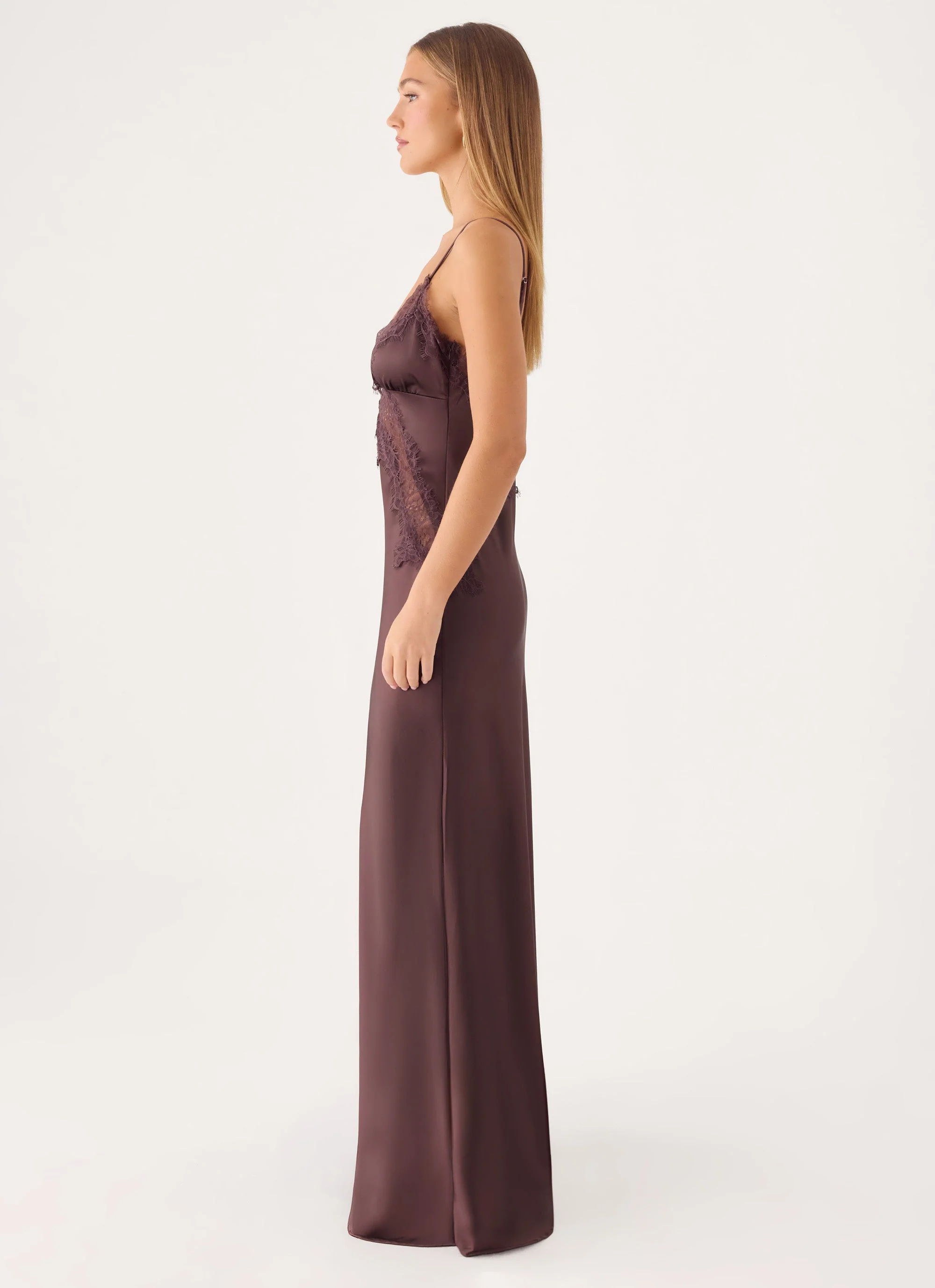 Winona Night Slip Dress - Chocolate - luluinthesky