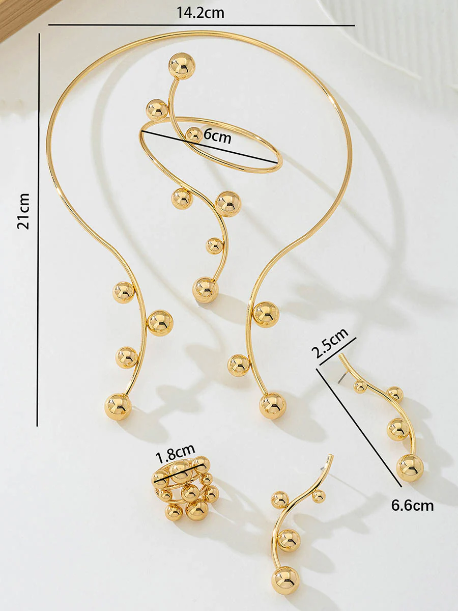 Irregularity Line Rhine Stones Accessories Sets