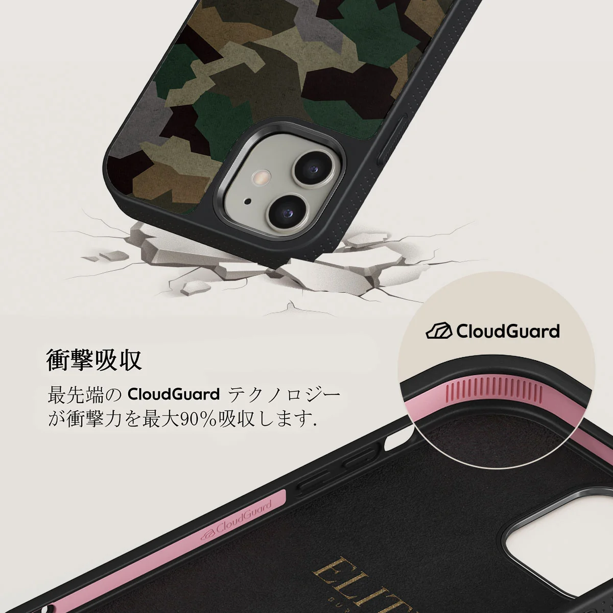 Tropical Green Camo - iPhone 12 ケース