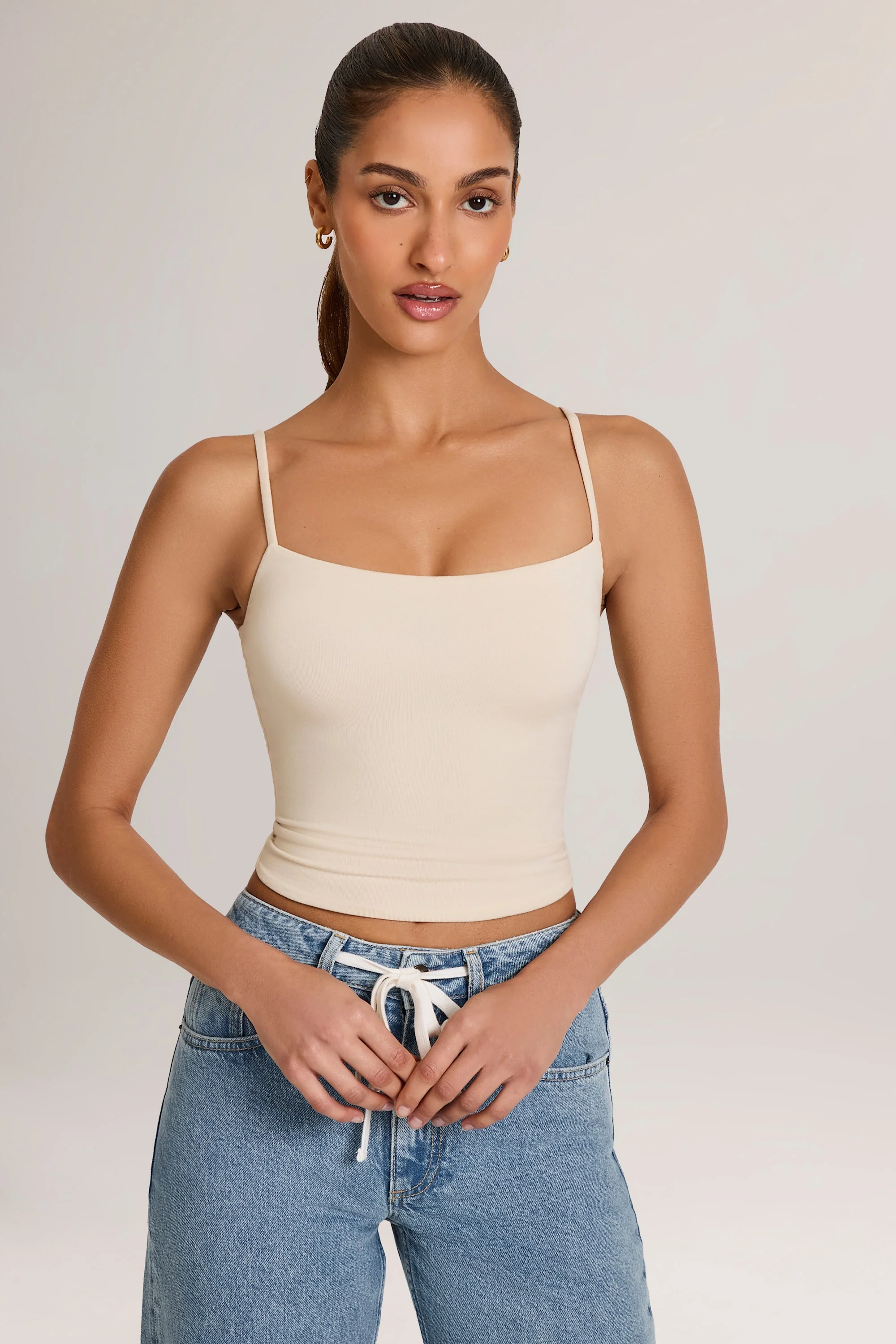 Modal Scoop-Neck Tank Top in Ivory