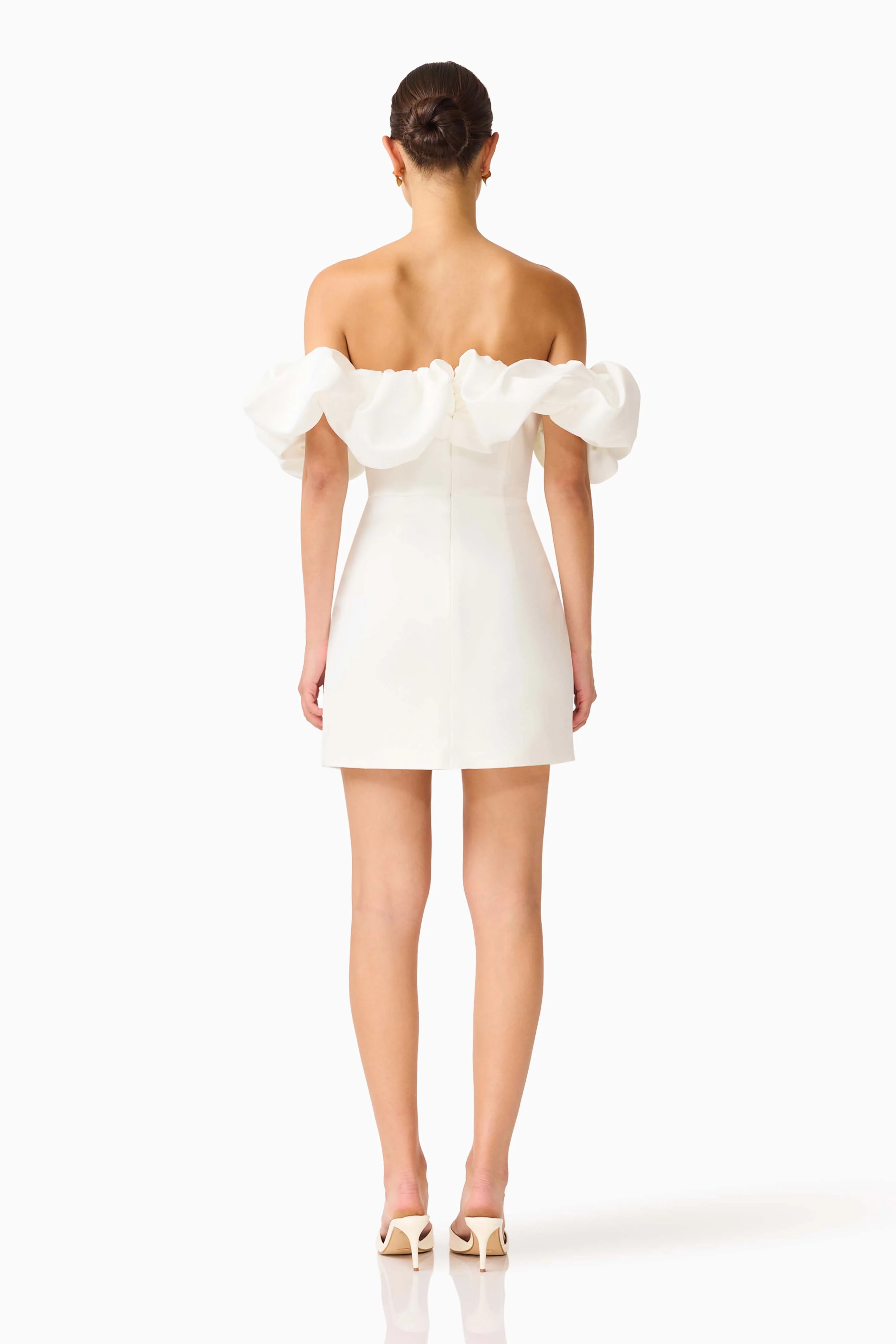 Solae Tulip Mini Dress in White