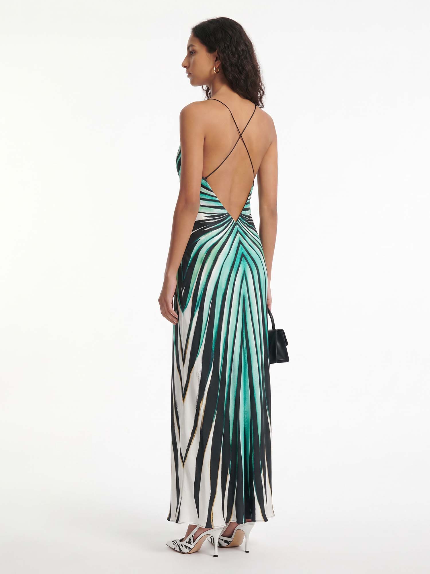 Abstract Linear Maxi Dress