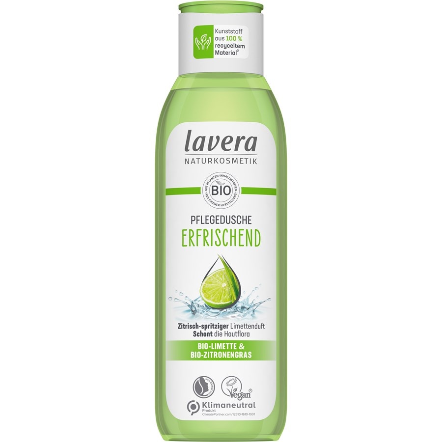 Lavera Pielęgnacja pod prysznicem Orzeźwiający, odżywczy żel pod prysznic Organiczna limonka i organiczna trawa cytrynowa