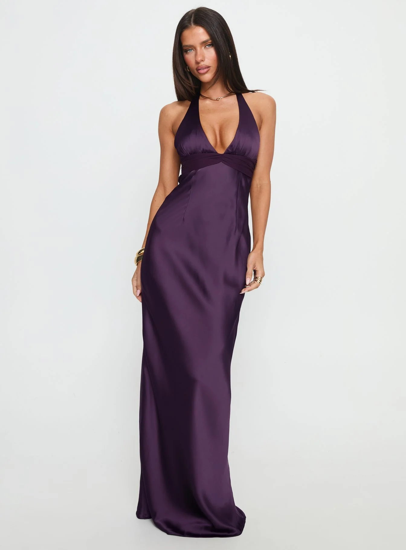 Odyssa Halter Maxi Dress Purple Petite