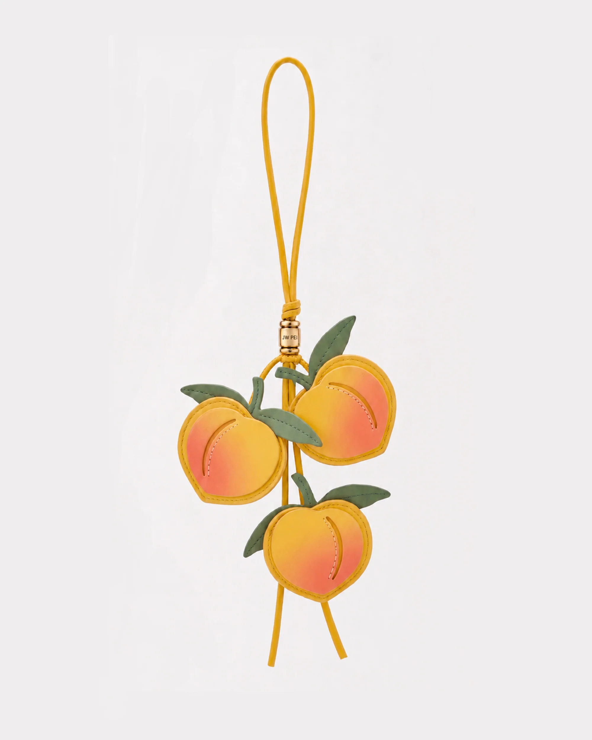 Peach Trio Bag Charm - Yellow