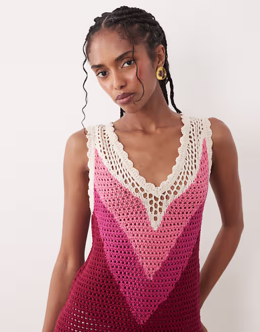 Mango Teen knit mini dress in multi