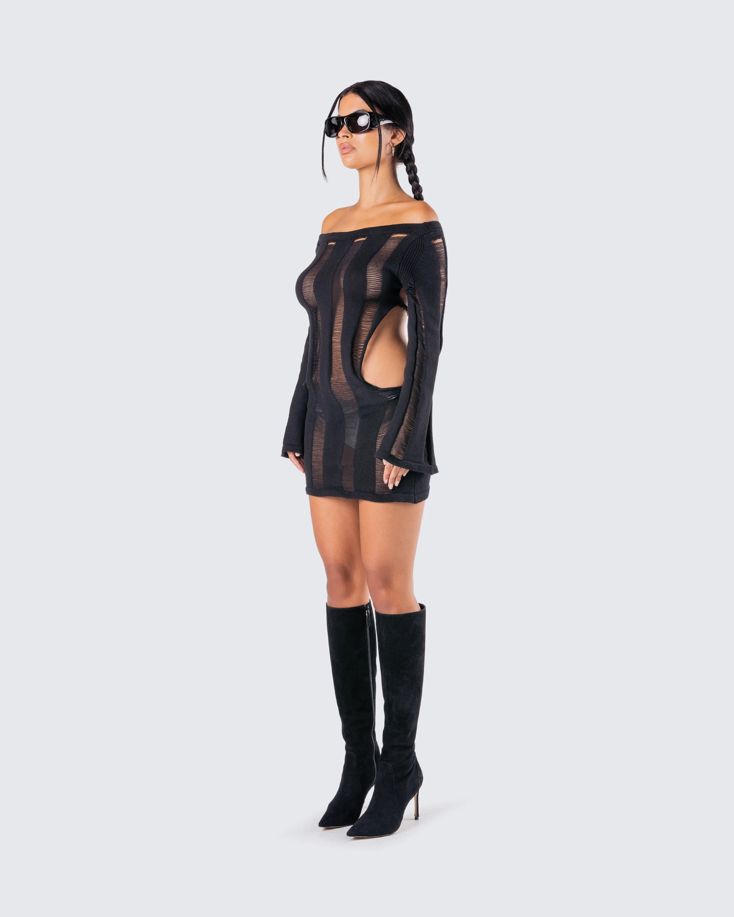 Mindy Black Mini Dress