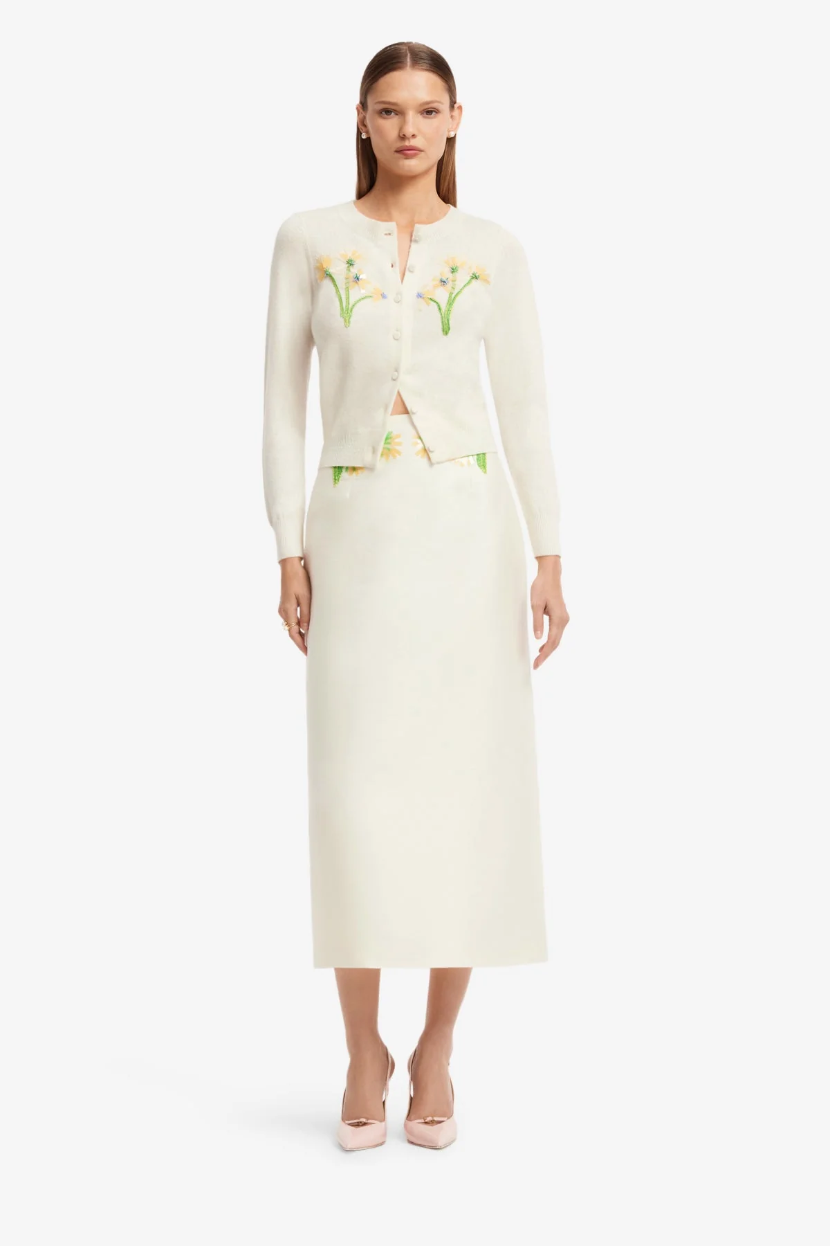 Claire Embellished Knit Cardigan - Wildflower