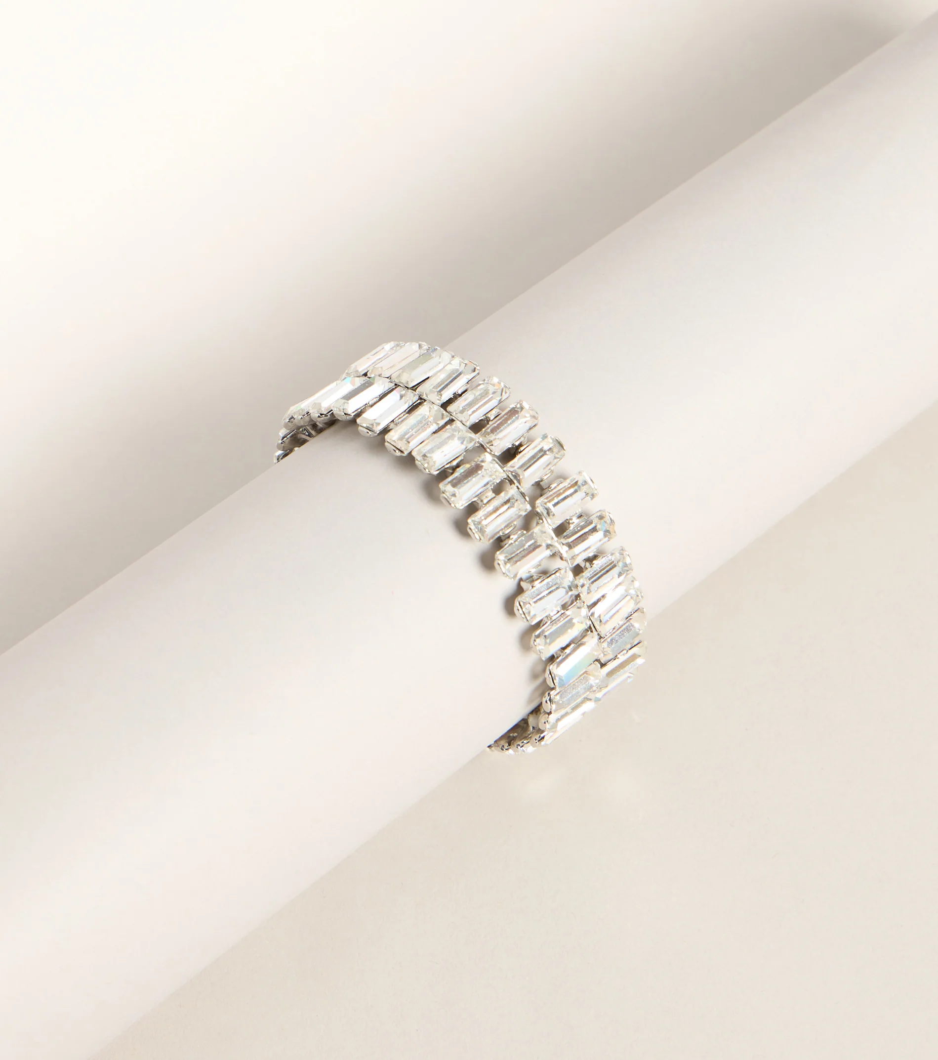 Dressed Up Rhinestone Stretch Bracelet