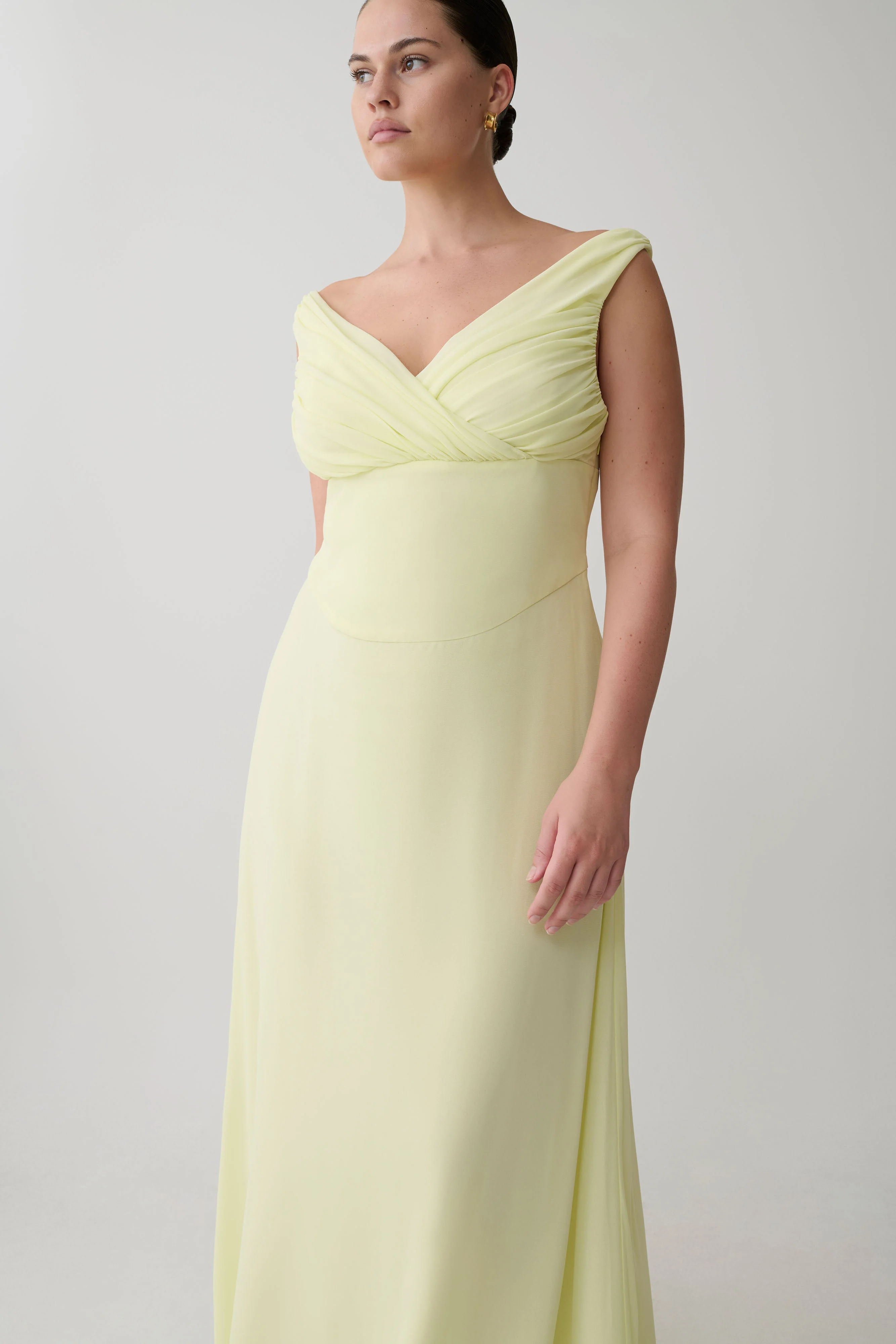 Mabel-Off-Shoulder-Chiffon-Maxi-Dress-Lemon