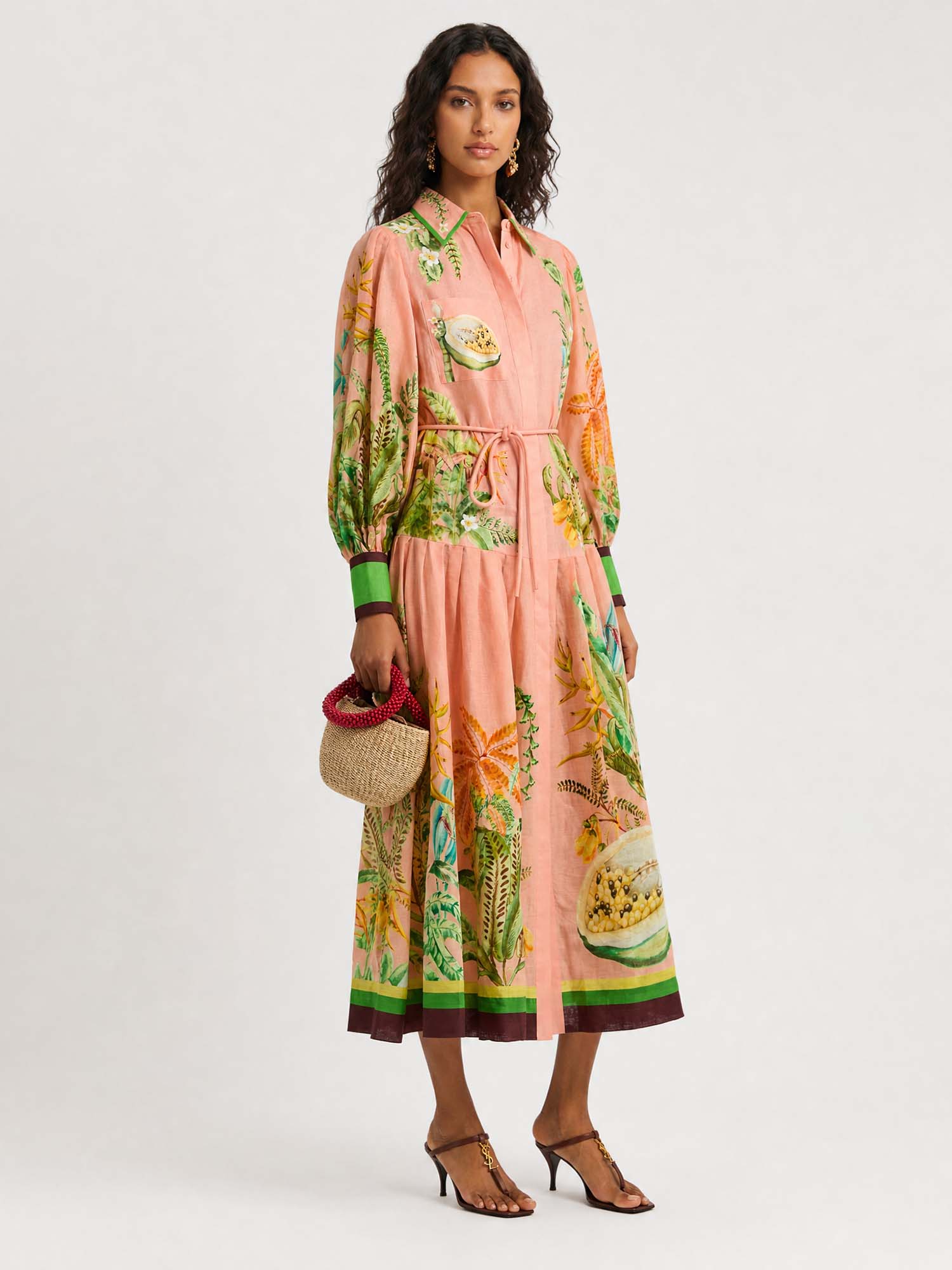Tropical Bloom Tiered Maxi Dress