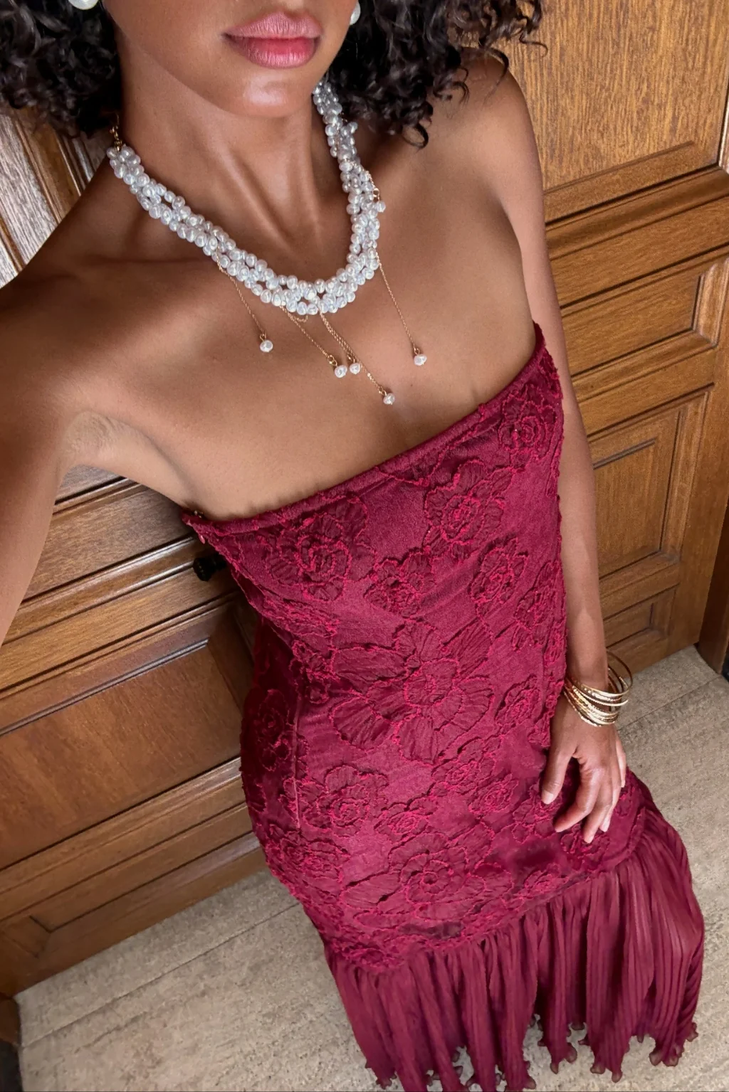 Daylight Mulberry Embroidered Maxi Dress
