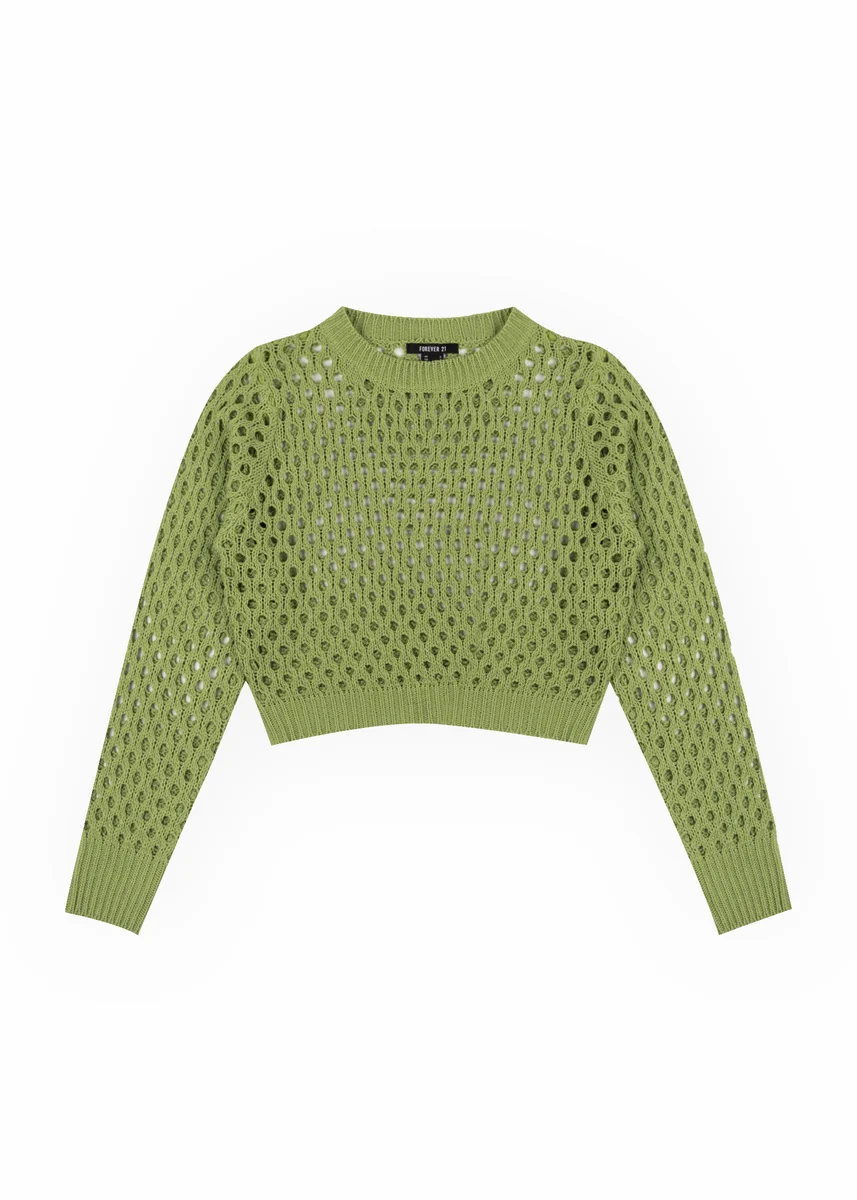 Open-Knit Crochet Sweater