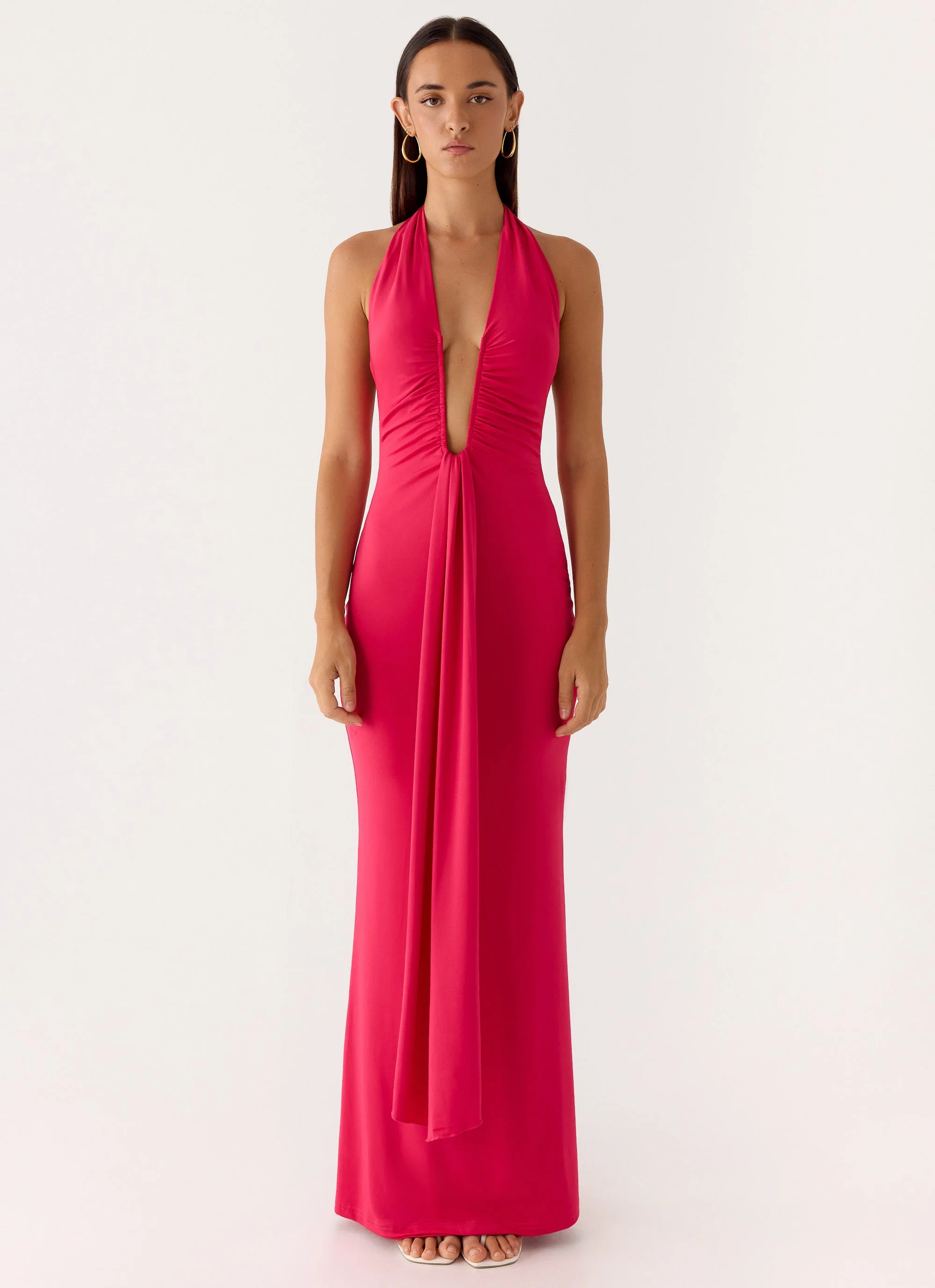 Emiliana Maxi Dress - Red Magenta