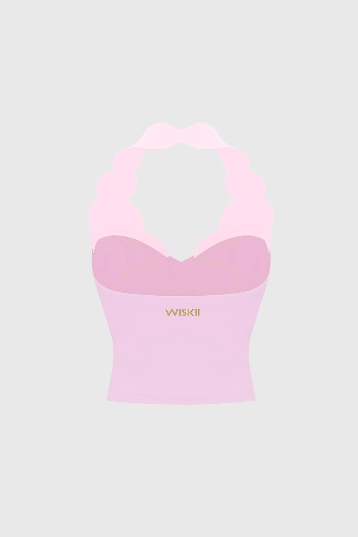 Riviera Scallop Contrast Halter Tank