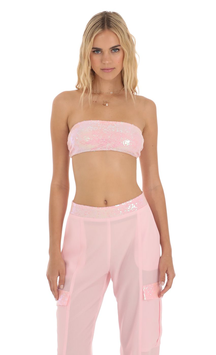 Sequin Two Piece Set in Pink