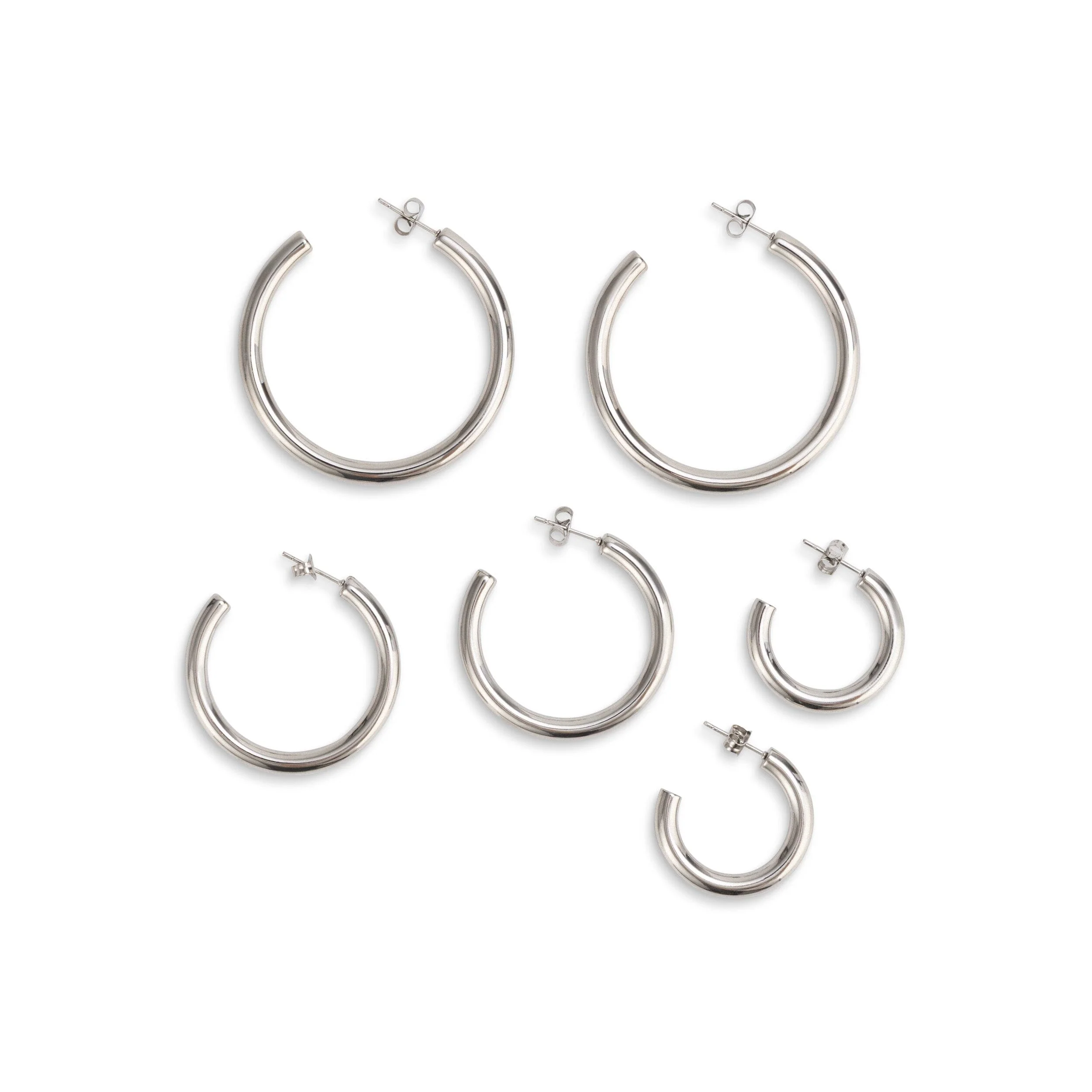 Lior 3 Pair Earring Set Silver