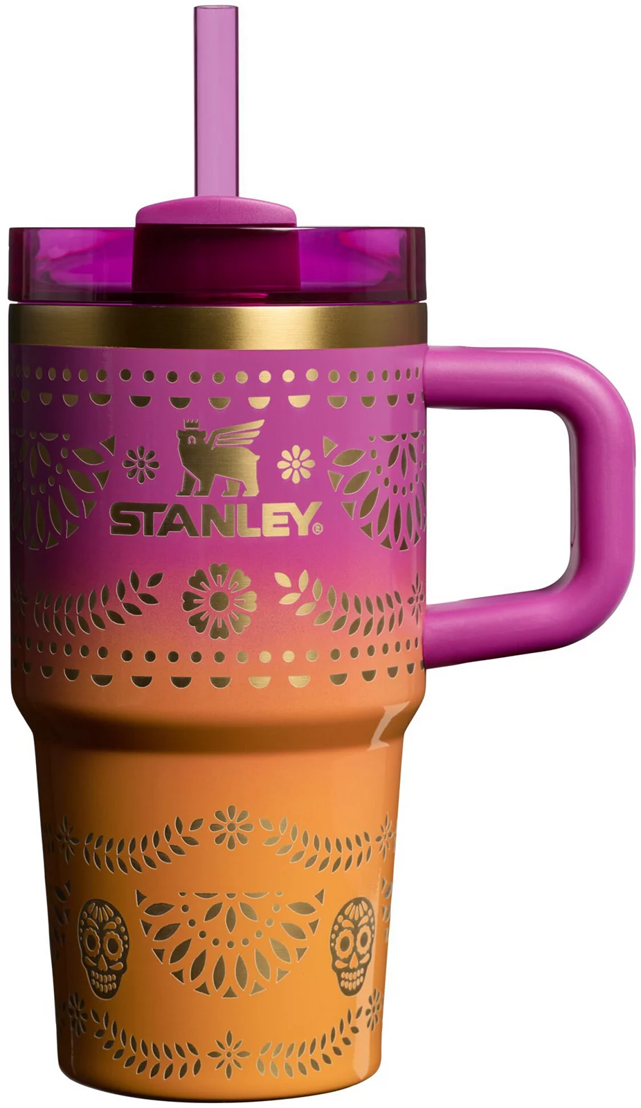 Stanley 20 oz. Quencher H2.0 FlowState Tumbler with Handle - Sunrise Catrina