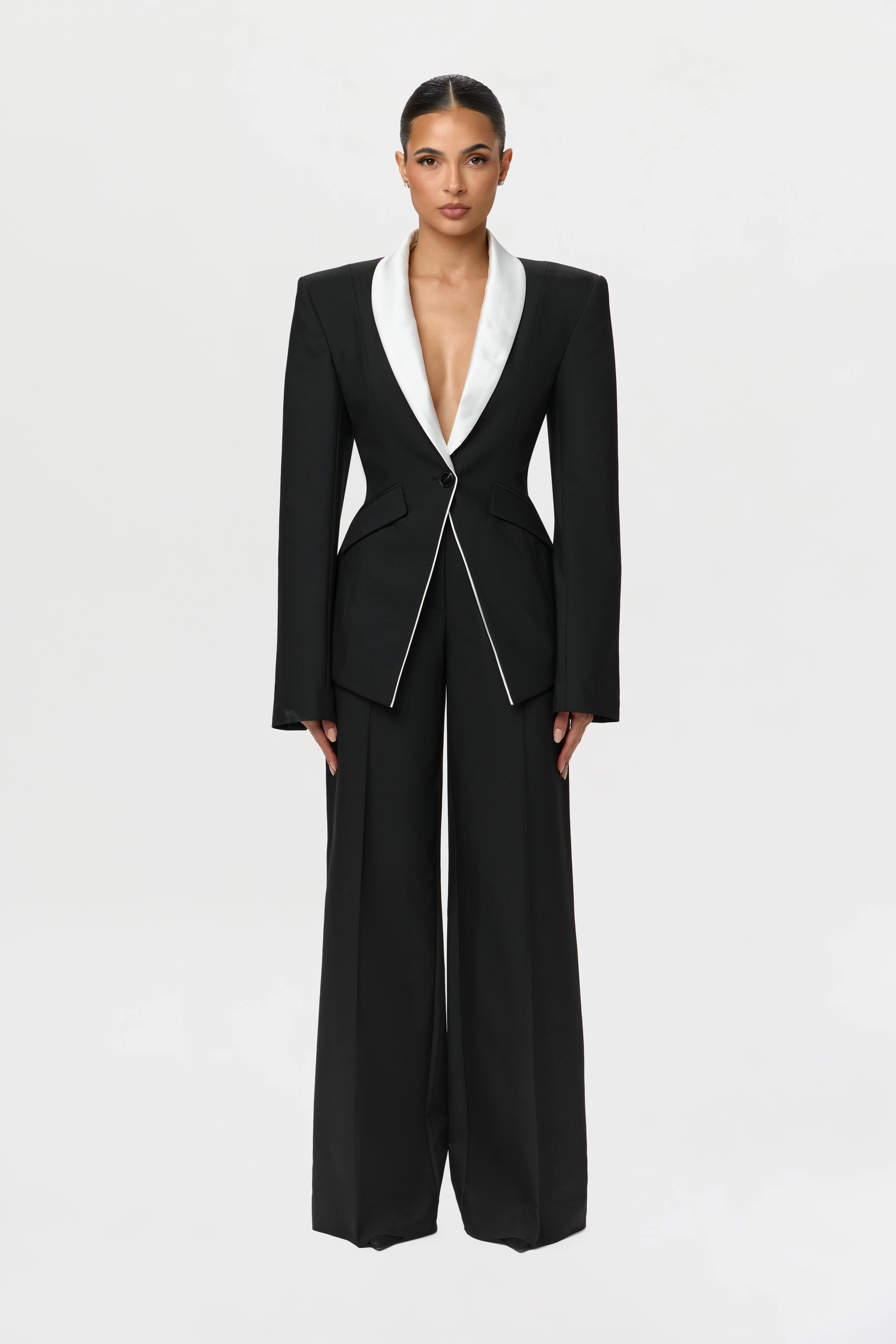 Suiting Seam Wide-Leg Pants