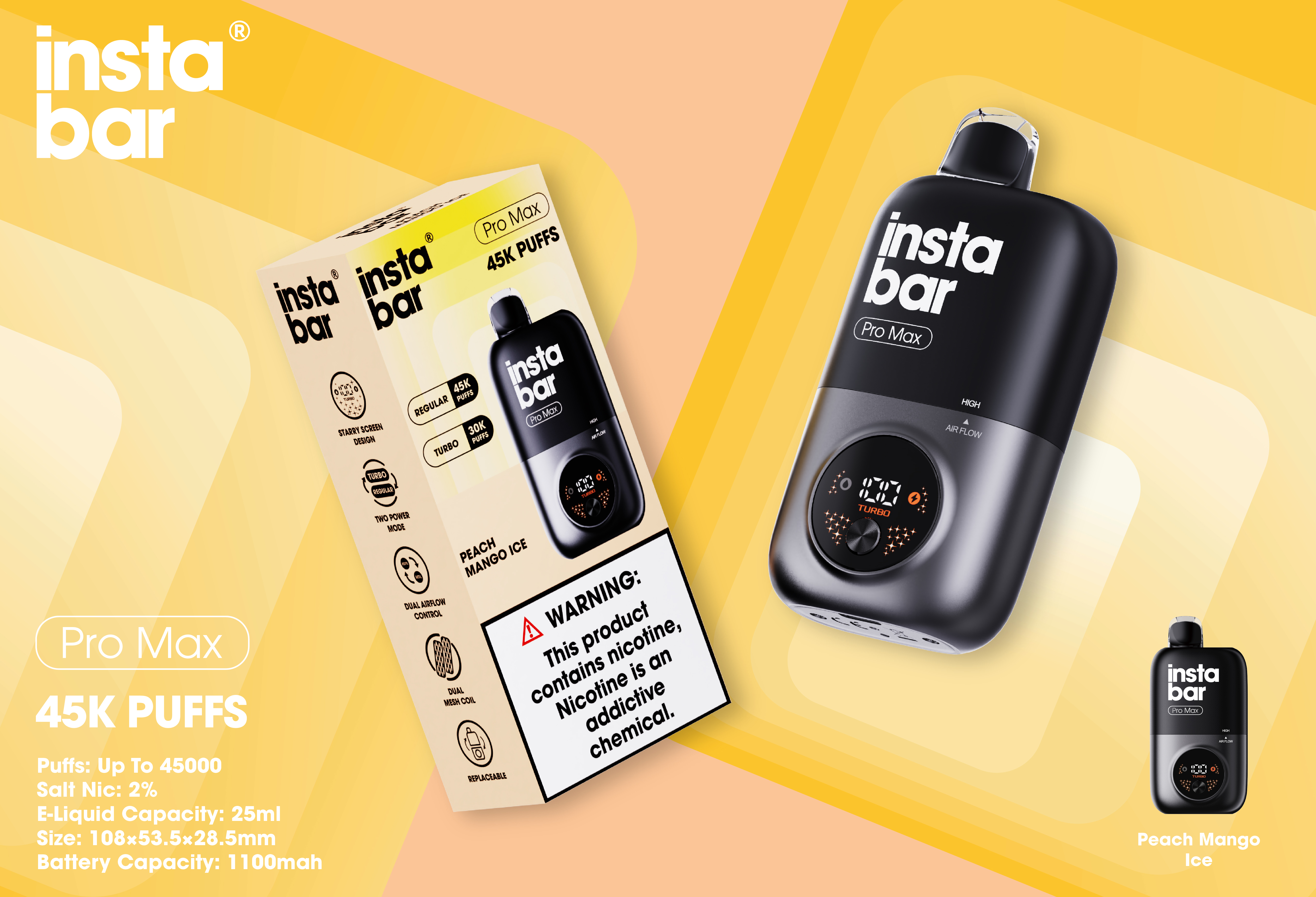 Instabar Pro Max 45K KIT(Urządzenie+Wymienny wkład)