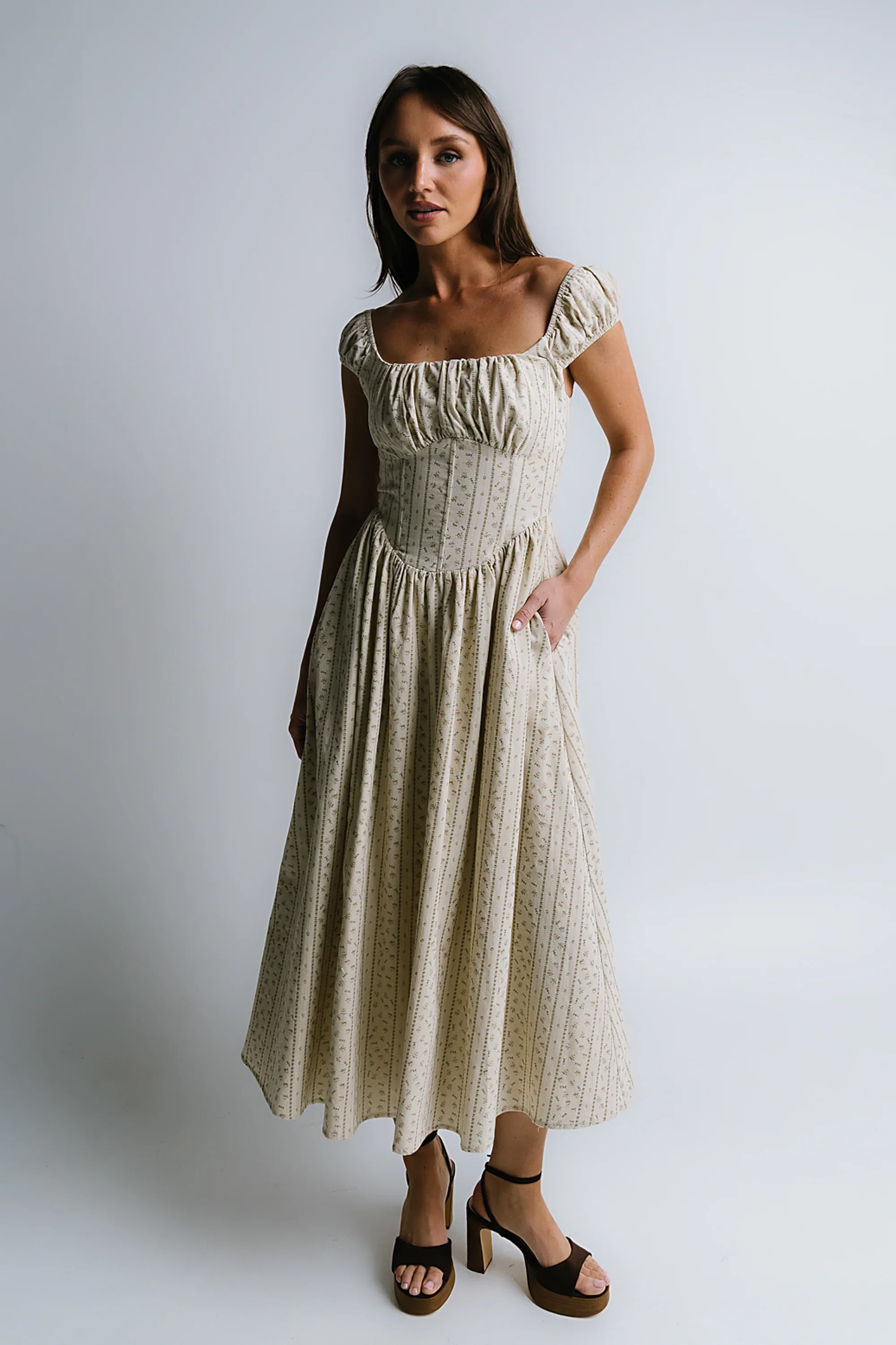 Oaklynn Corset Midi Dress
