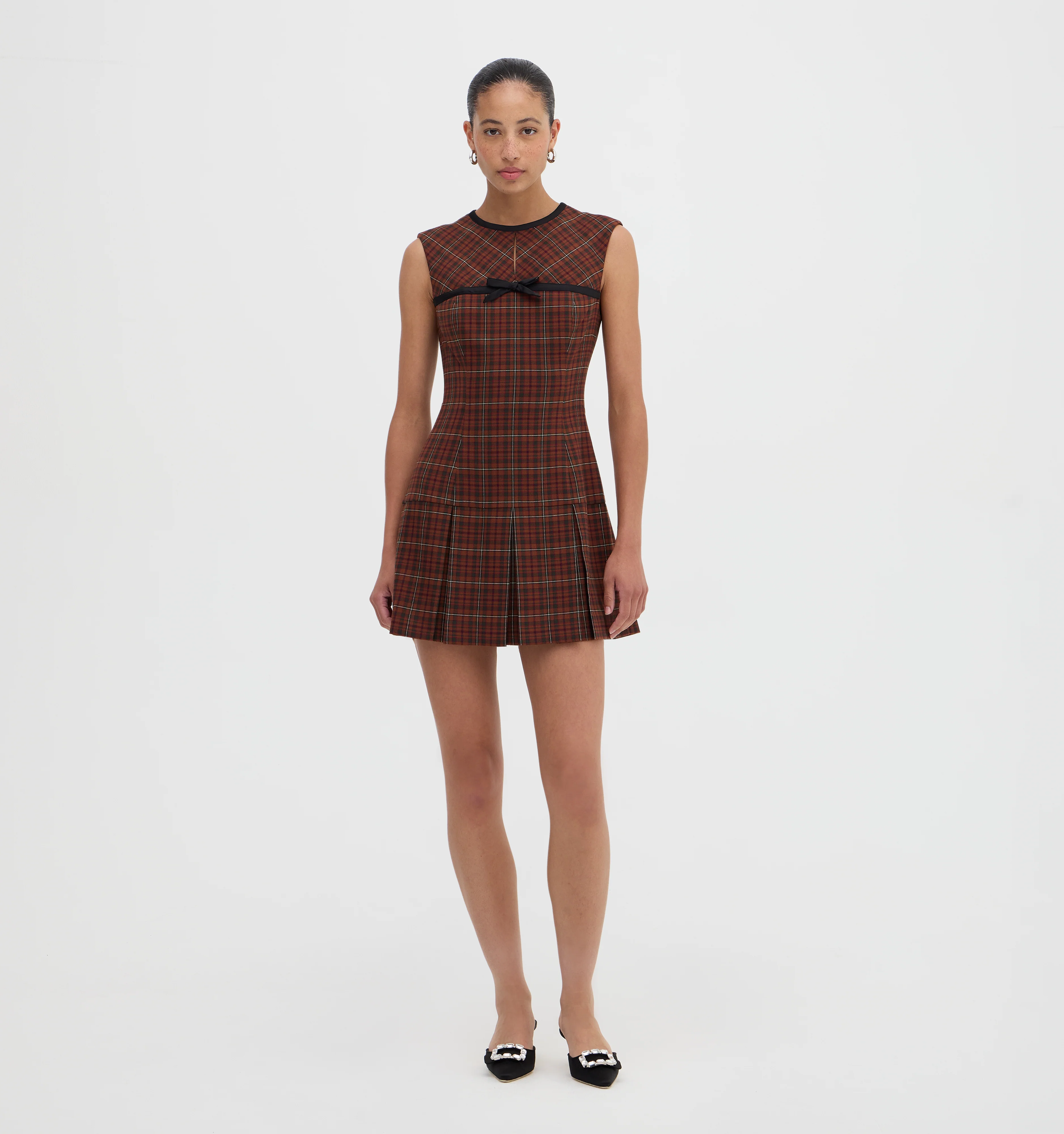 The Michelle Dress - Chestnut Plaid