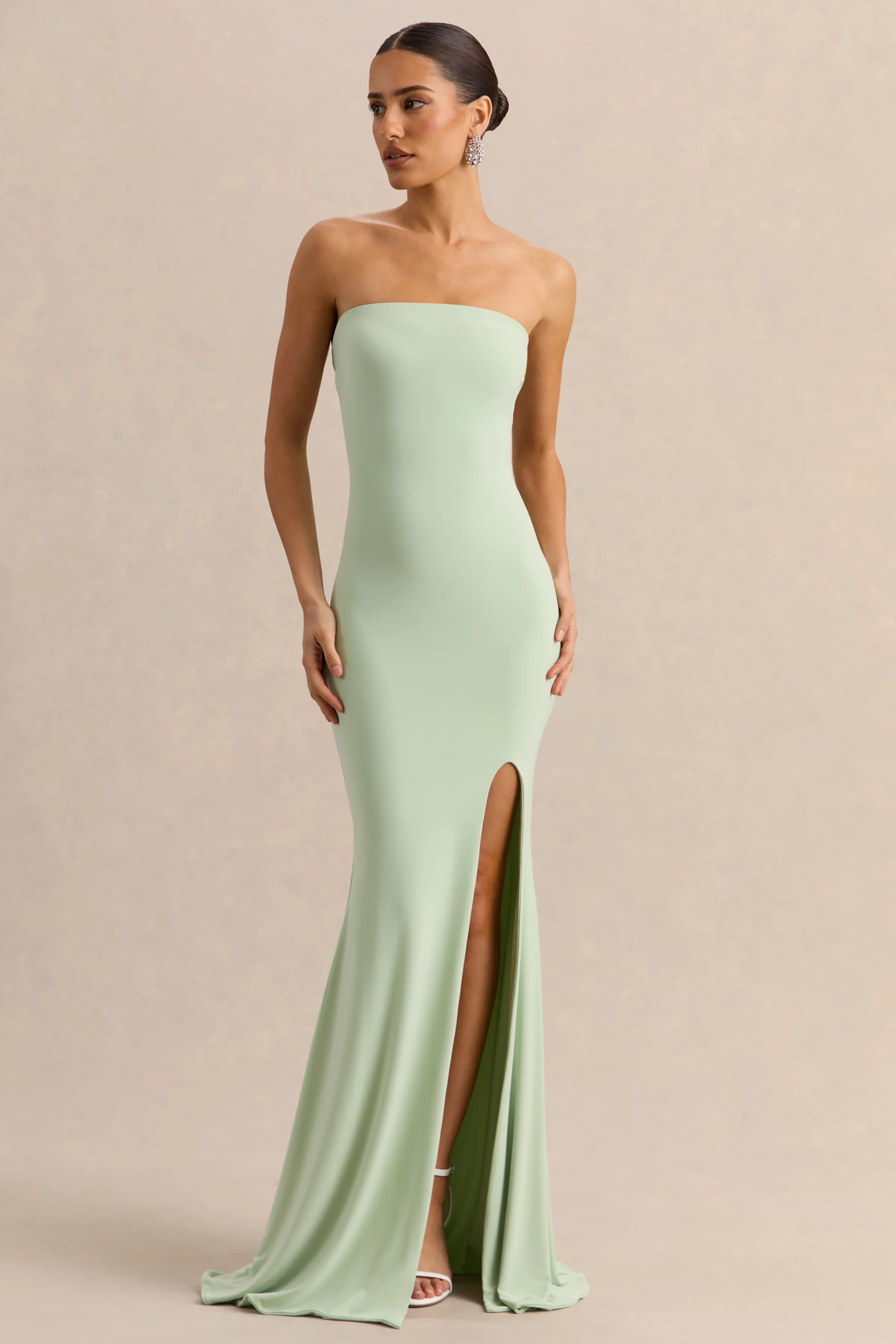 Melva | Mint Bandeau Maxi Dress