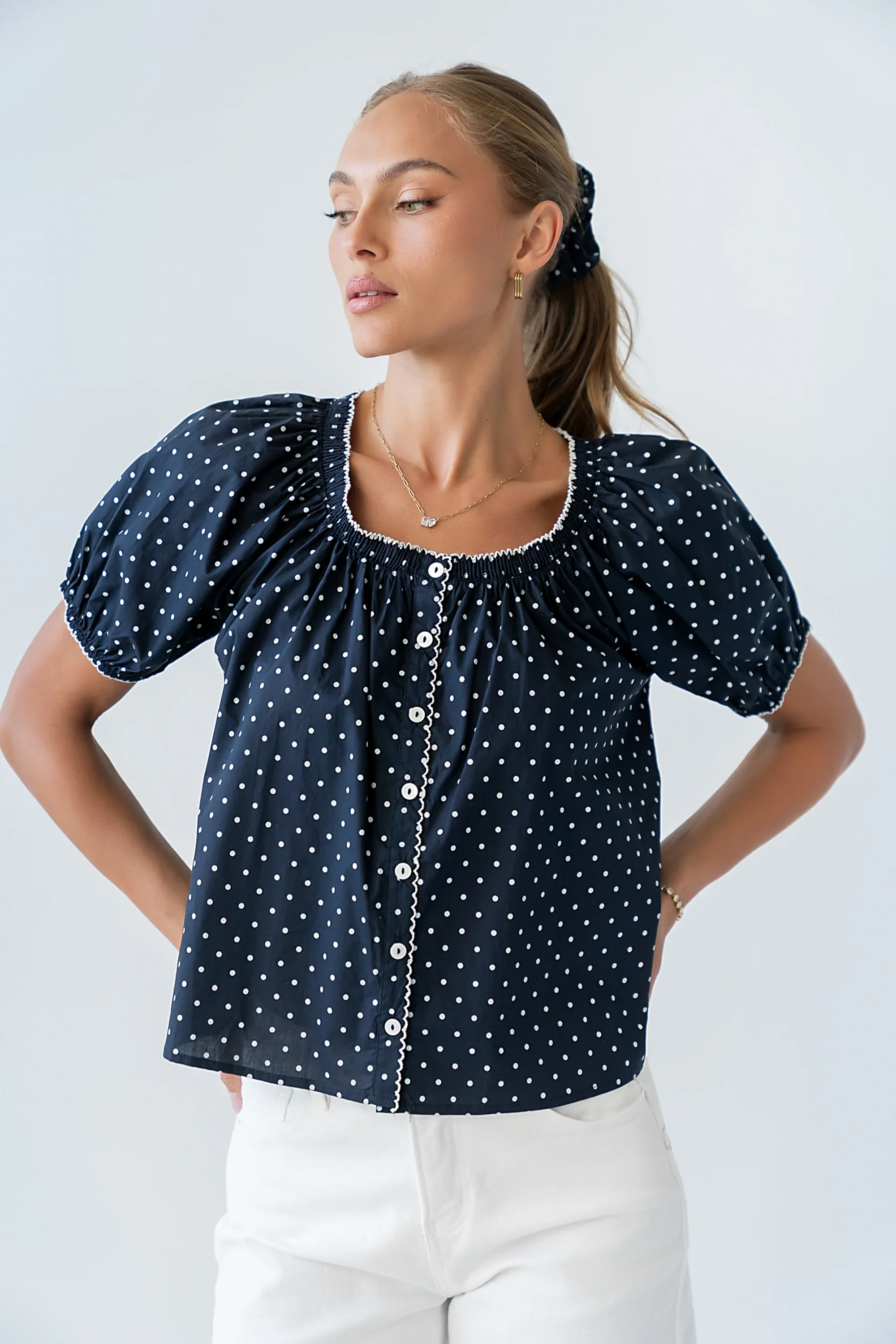Dasha Polka Dot Blouse