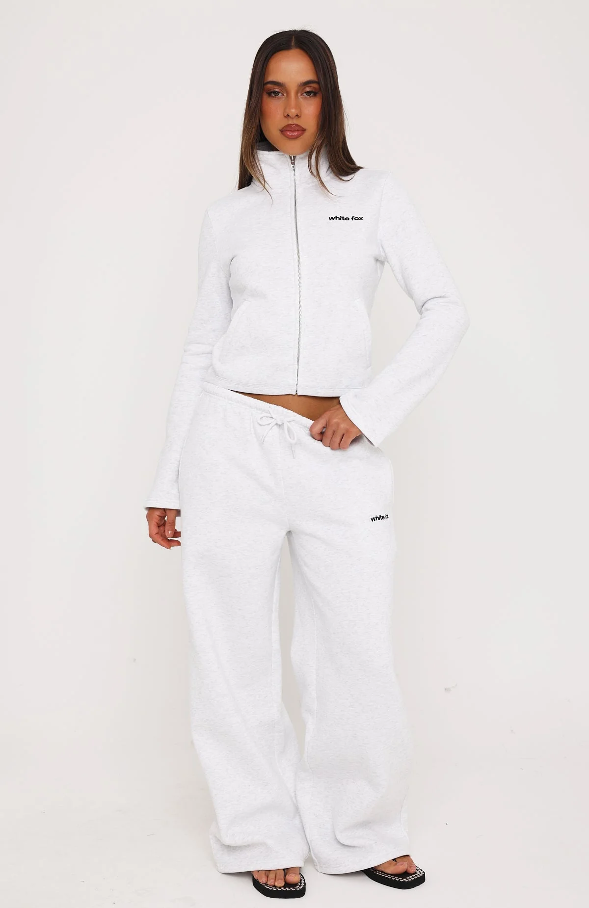 Not Changing Wide Leg Sweatpants Grey Marle