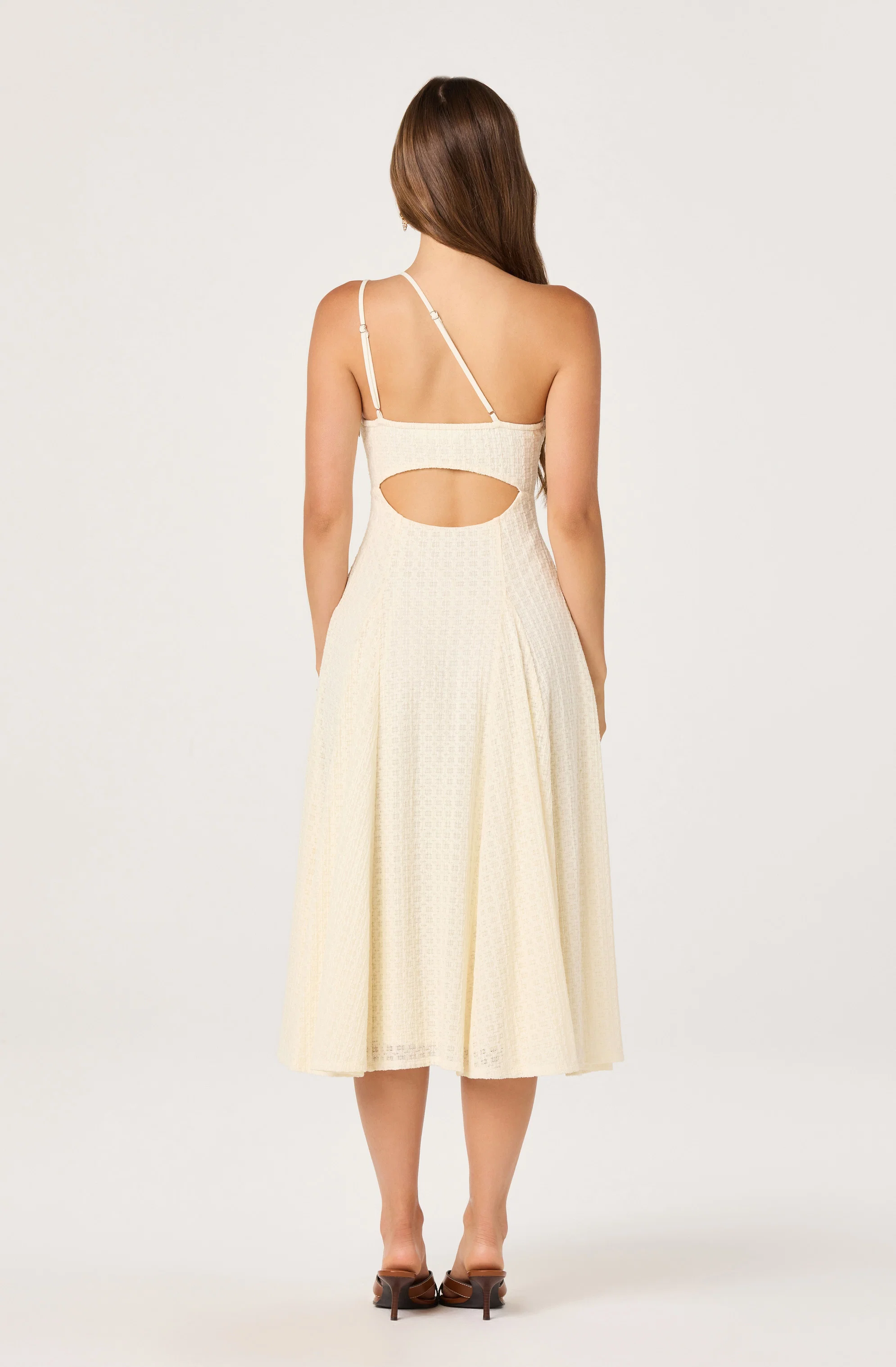 Nola One-Shoulder Knit Midi Dress