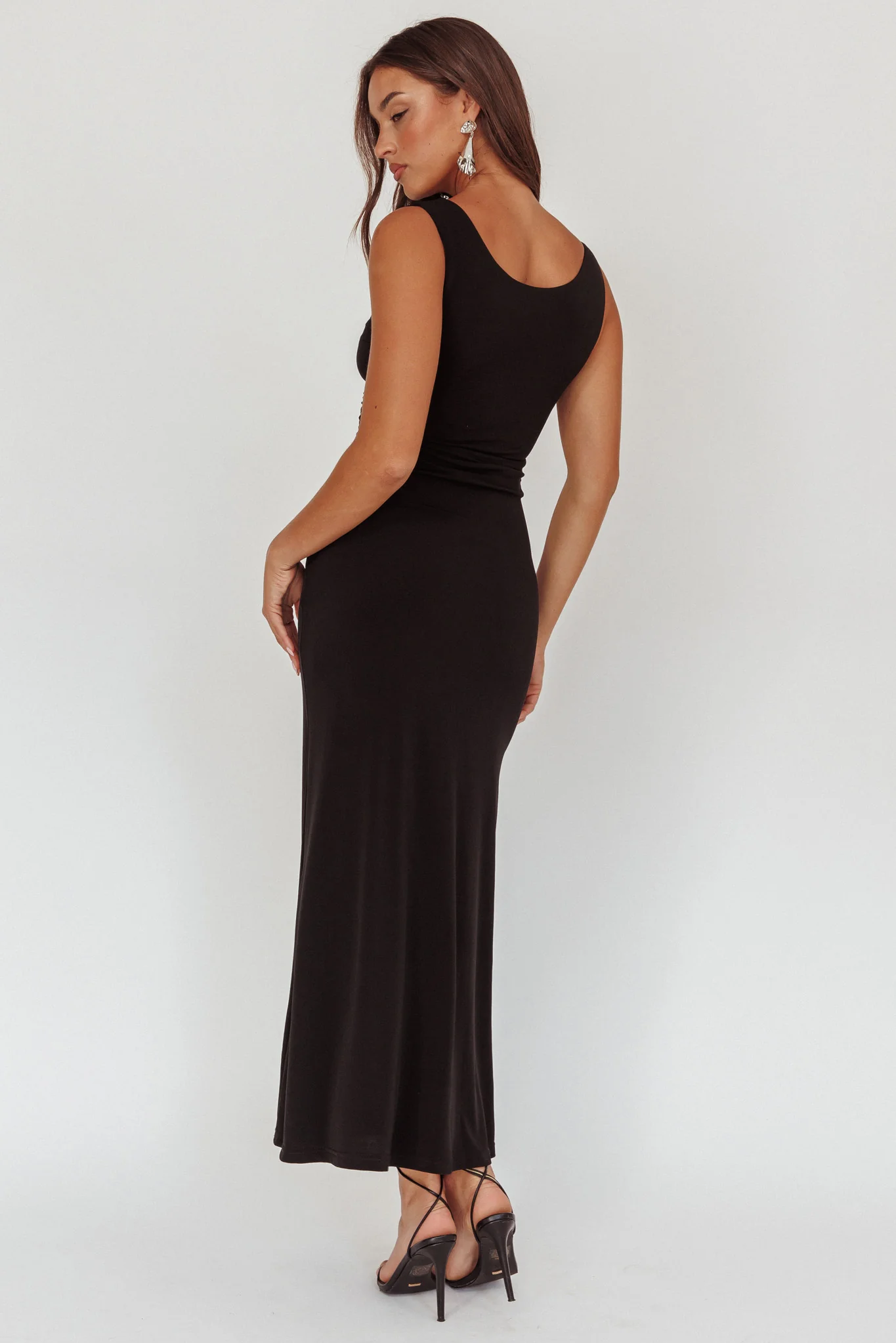 Costa Cut-Out Waist Maxi Dress Black