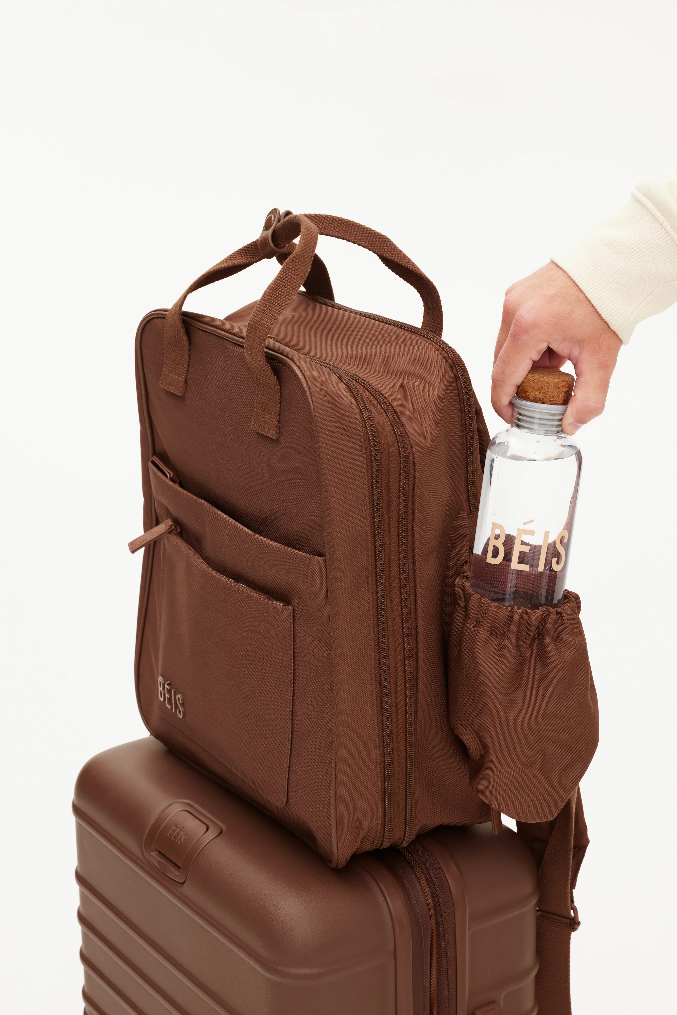 BEIS 'The Expandable Backpack in Maple