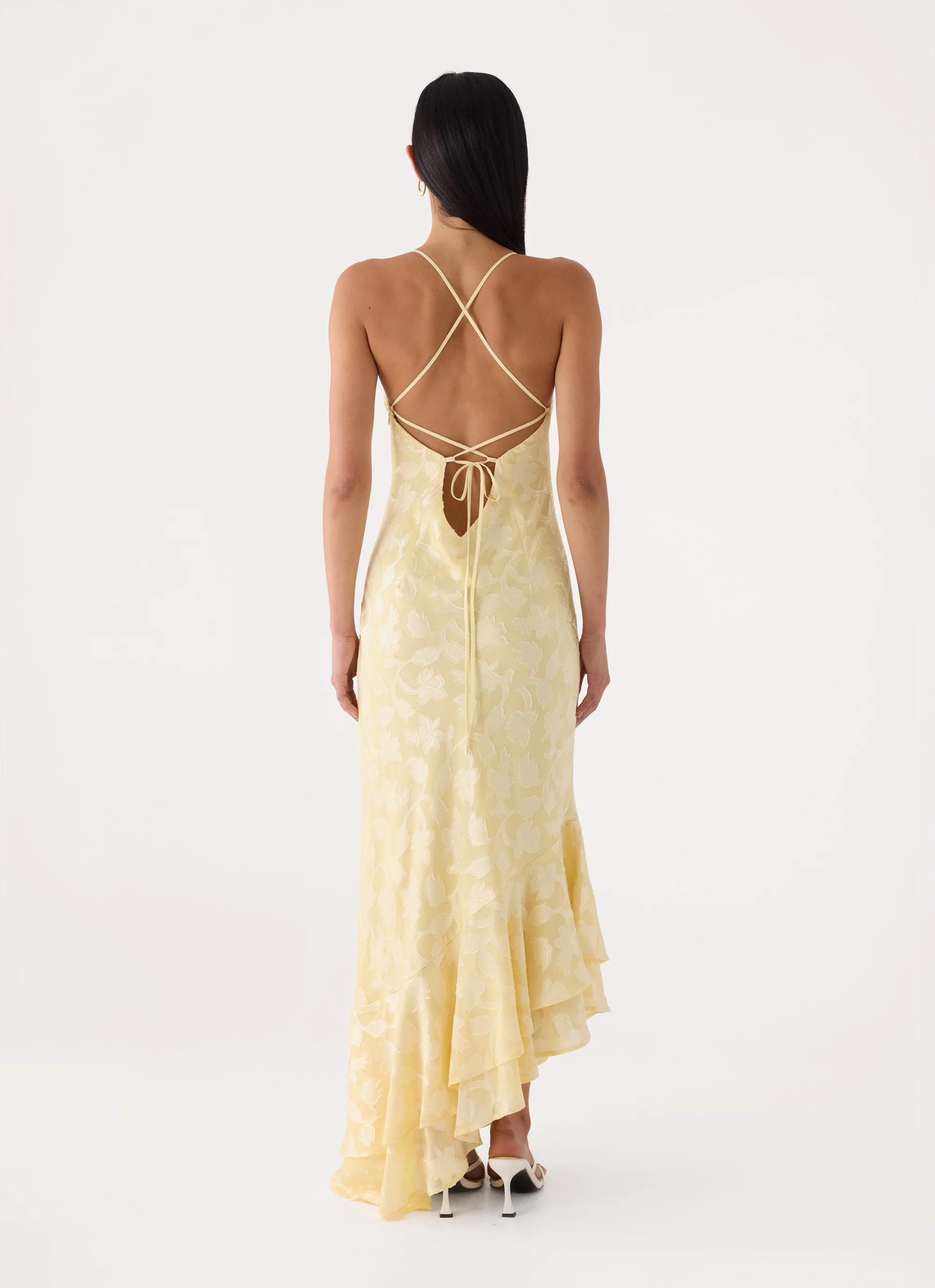 Take A Photo Midi Dress - Yellow - luluinthesky