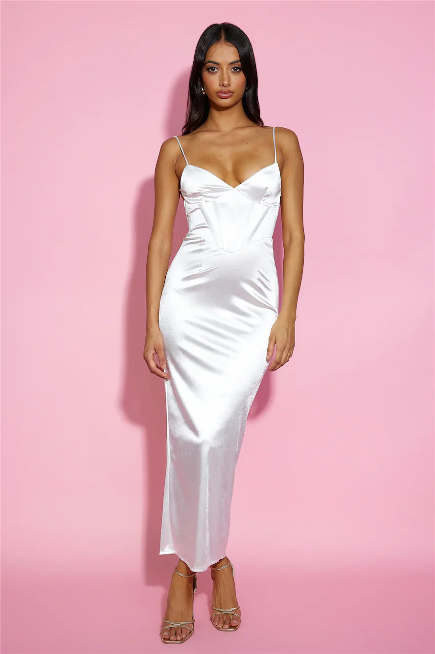 Obsessing Me Maxi Dress White