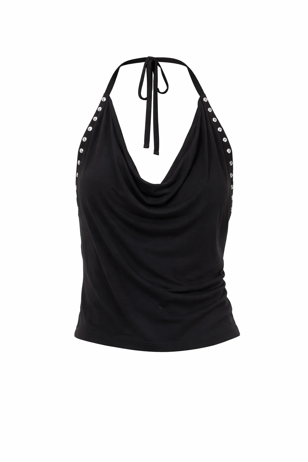 Open Back Cowl Neck Top