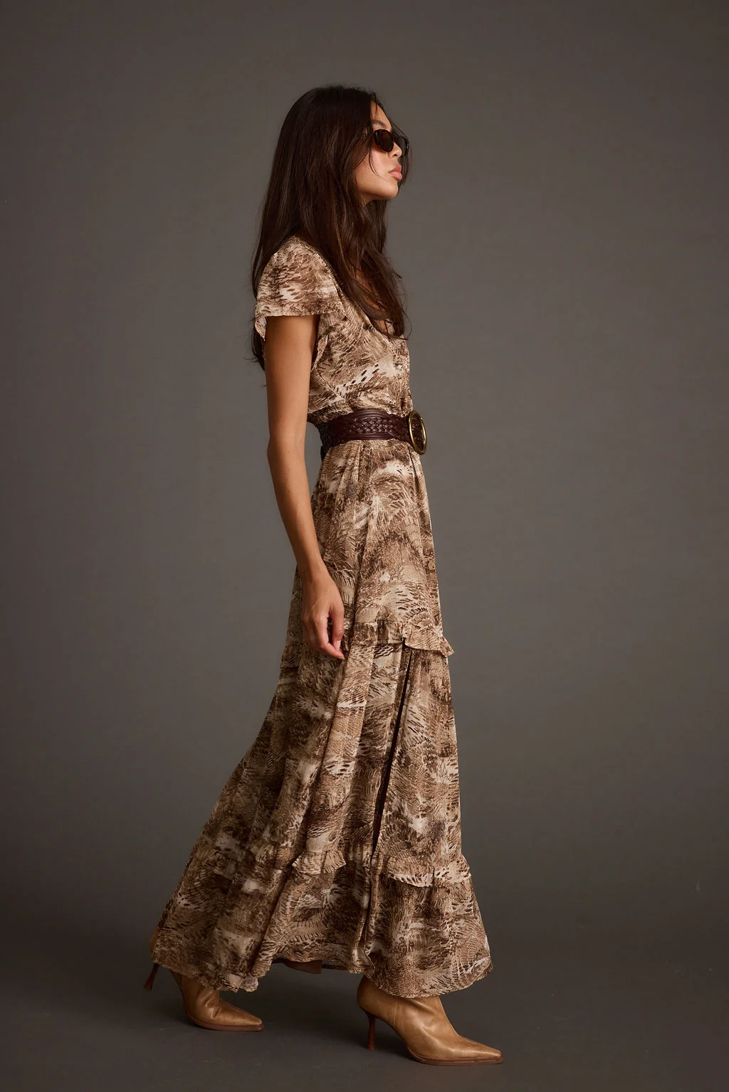 Sundance Mocha Printed Maxi Dress