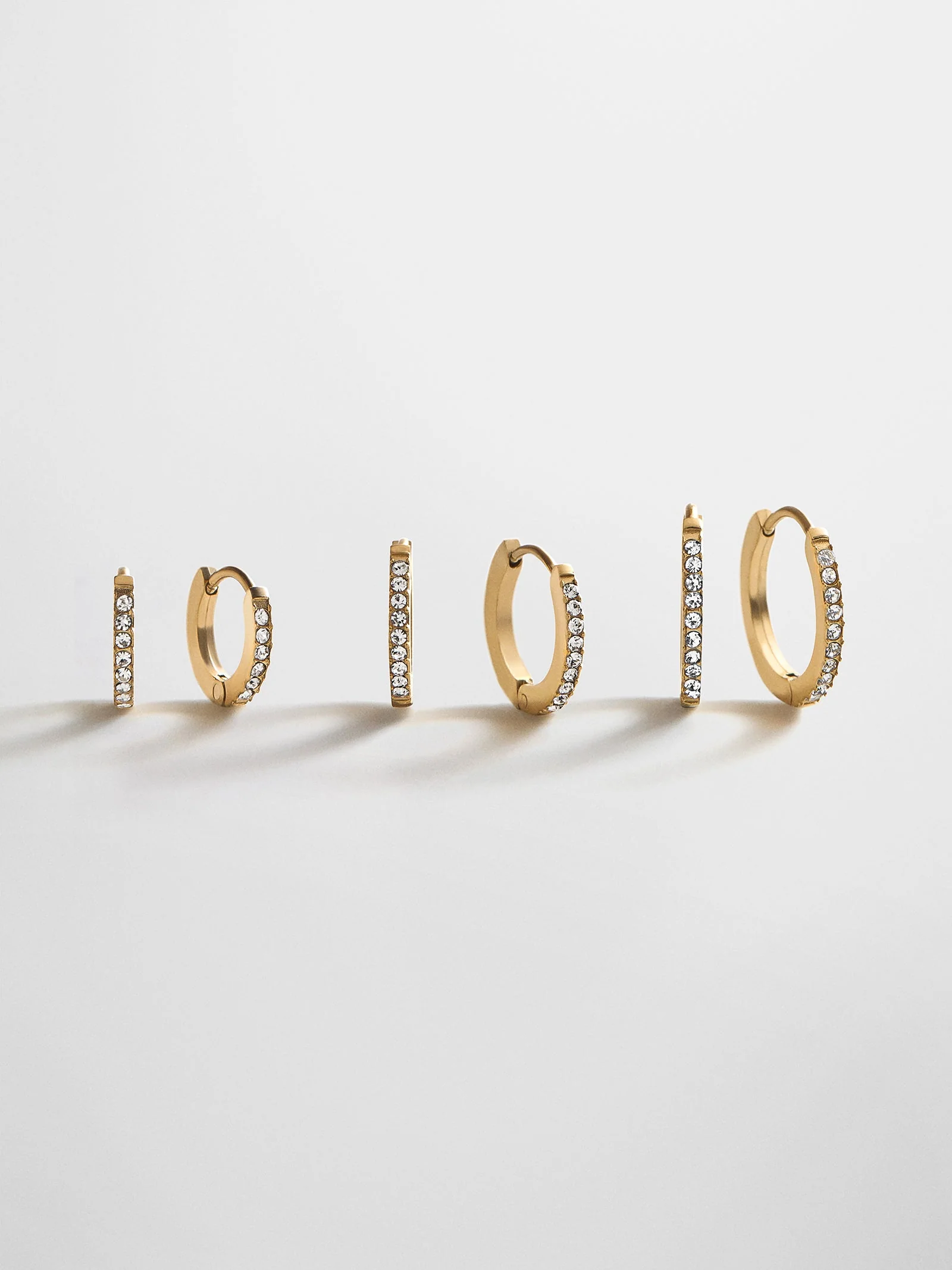 Niata Waterproof Earring Set - Gold/Pavé