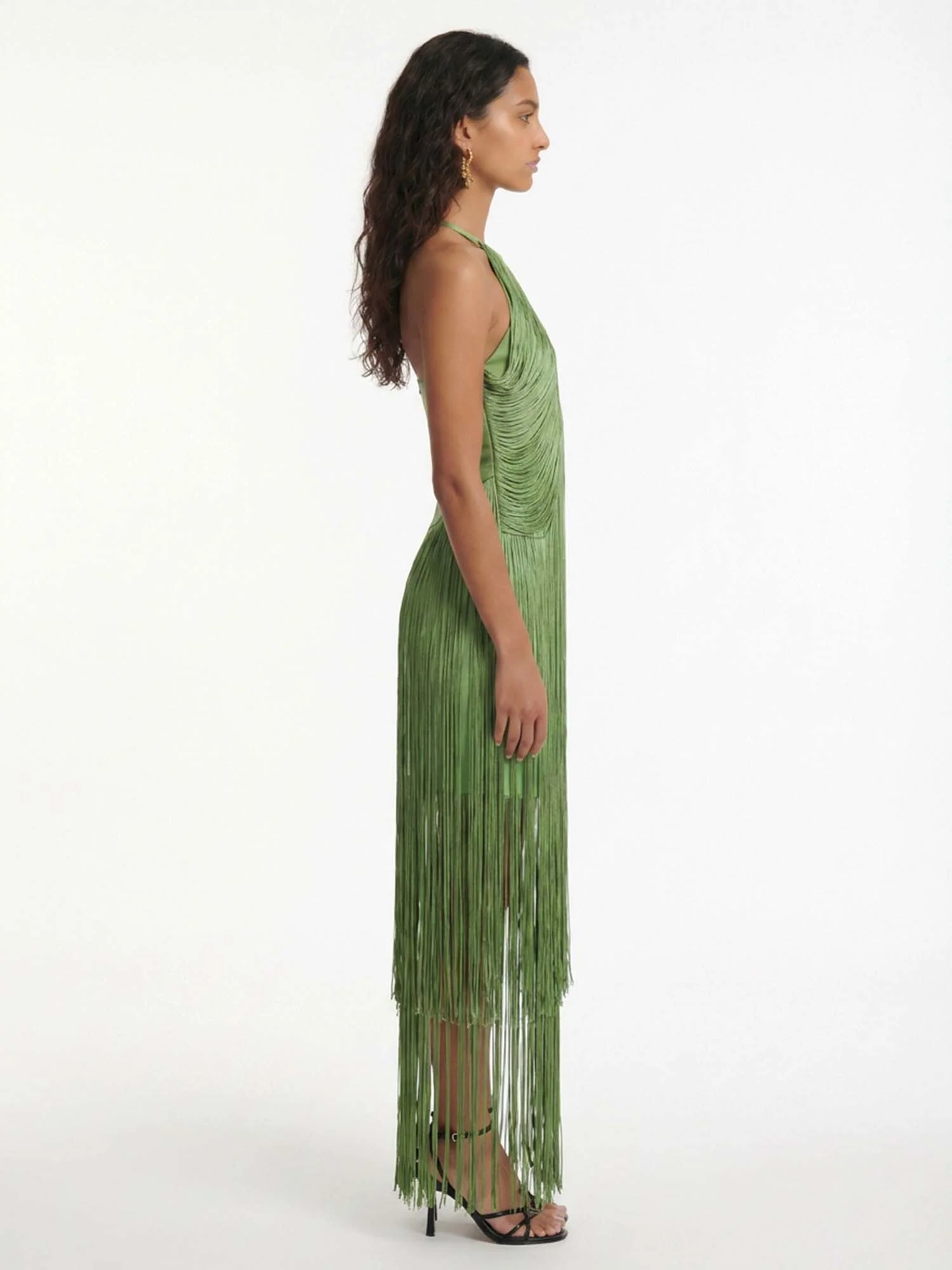 Fringe Cascade Midi Dress