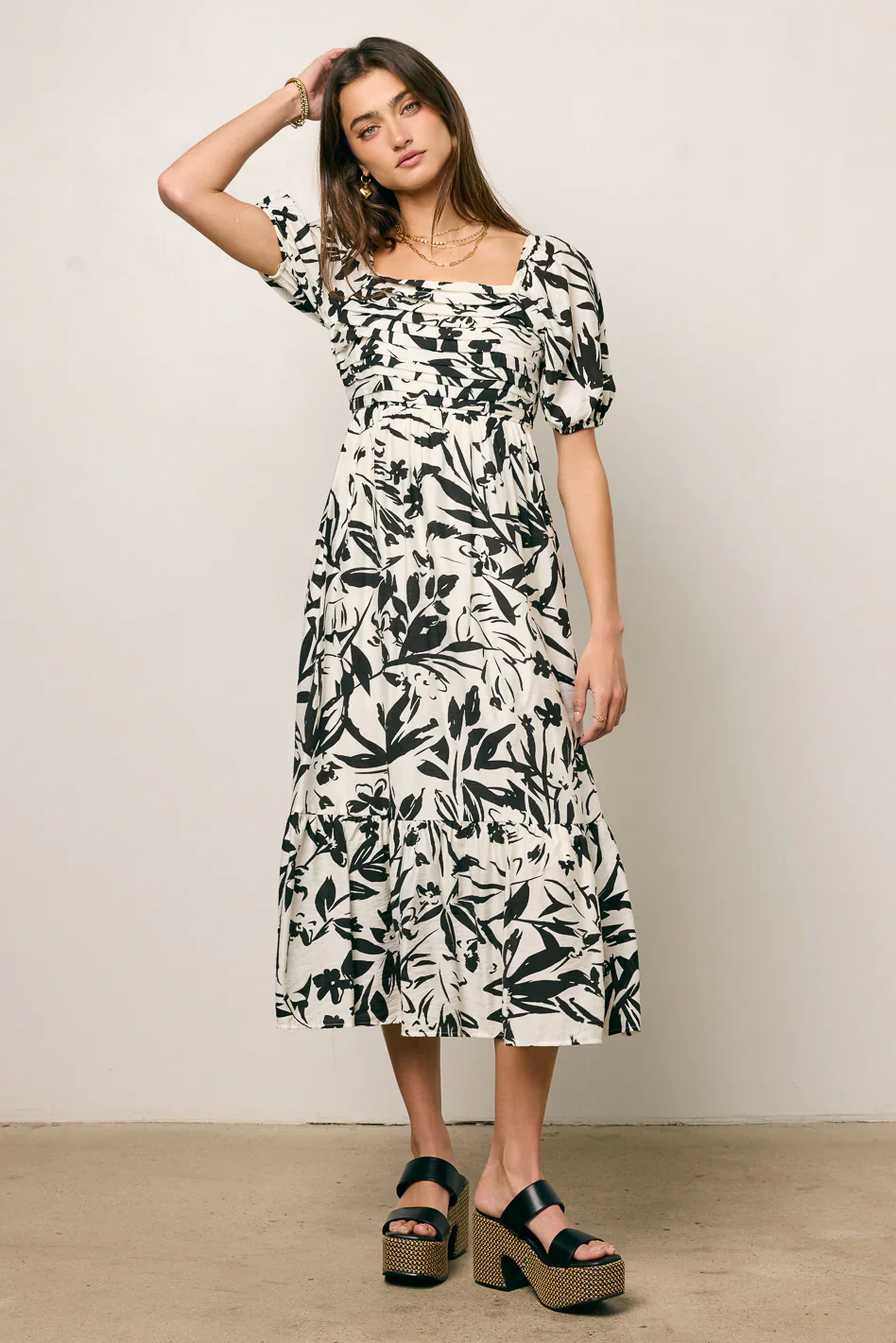 Dorris Pleated Midi Dress