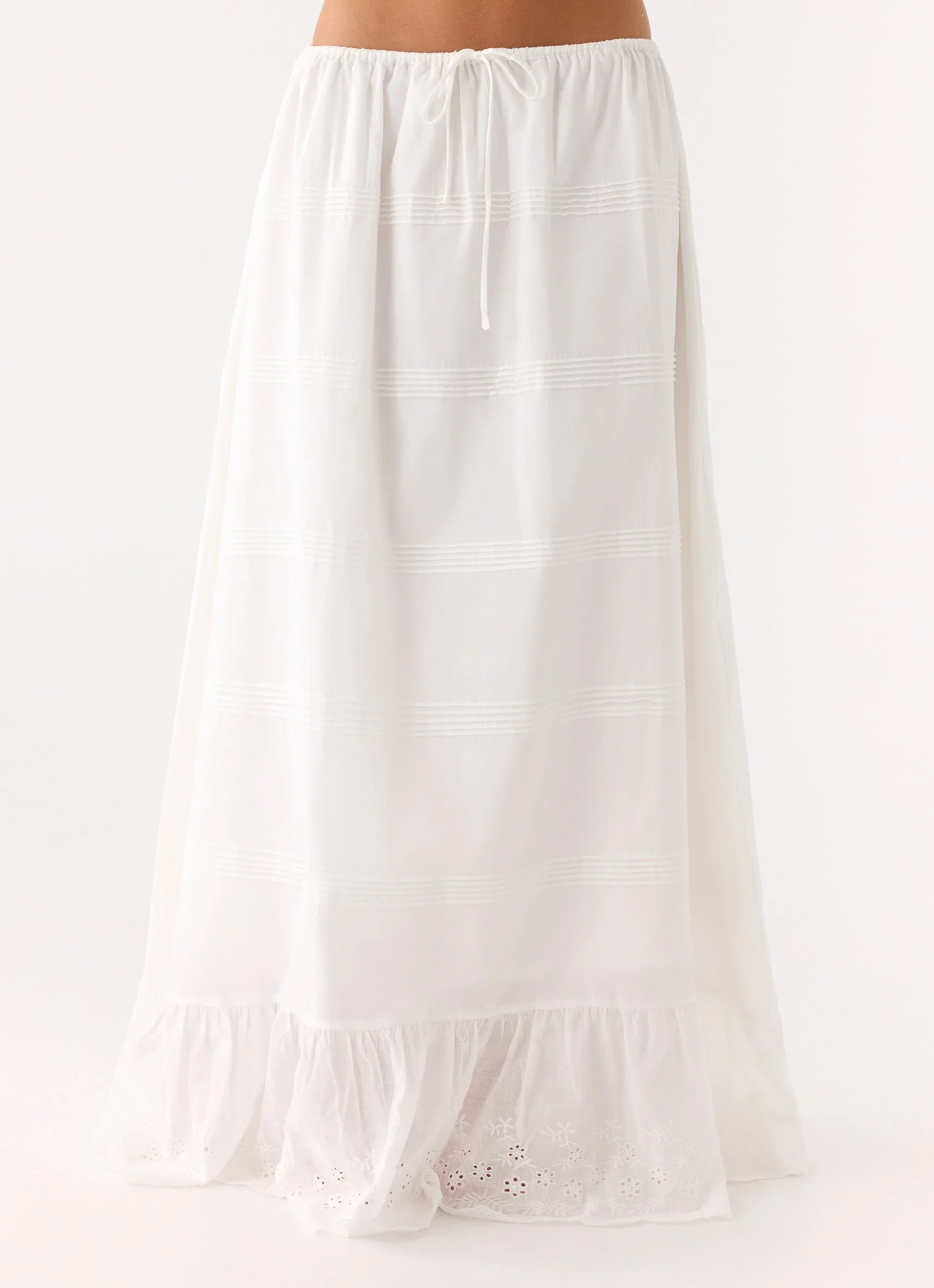 Lior Cotton Maxi Skirt - White