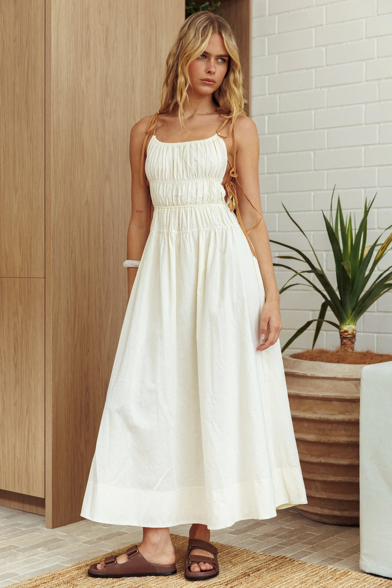 By The Way Side Tie Dress Oat