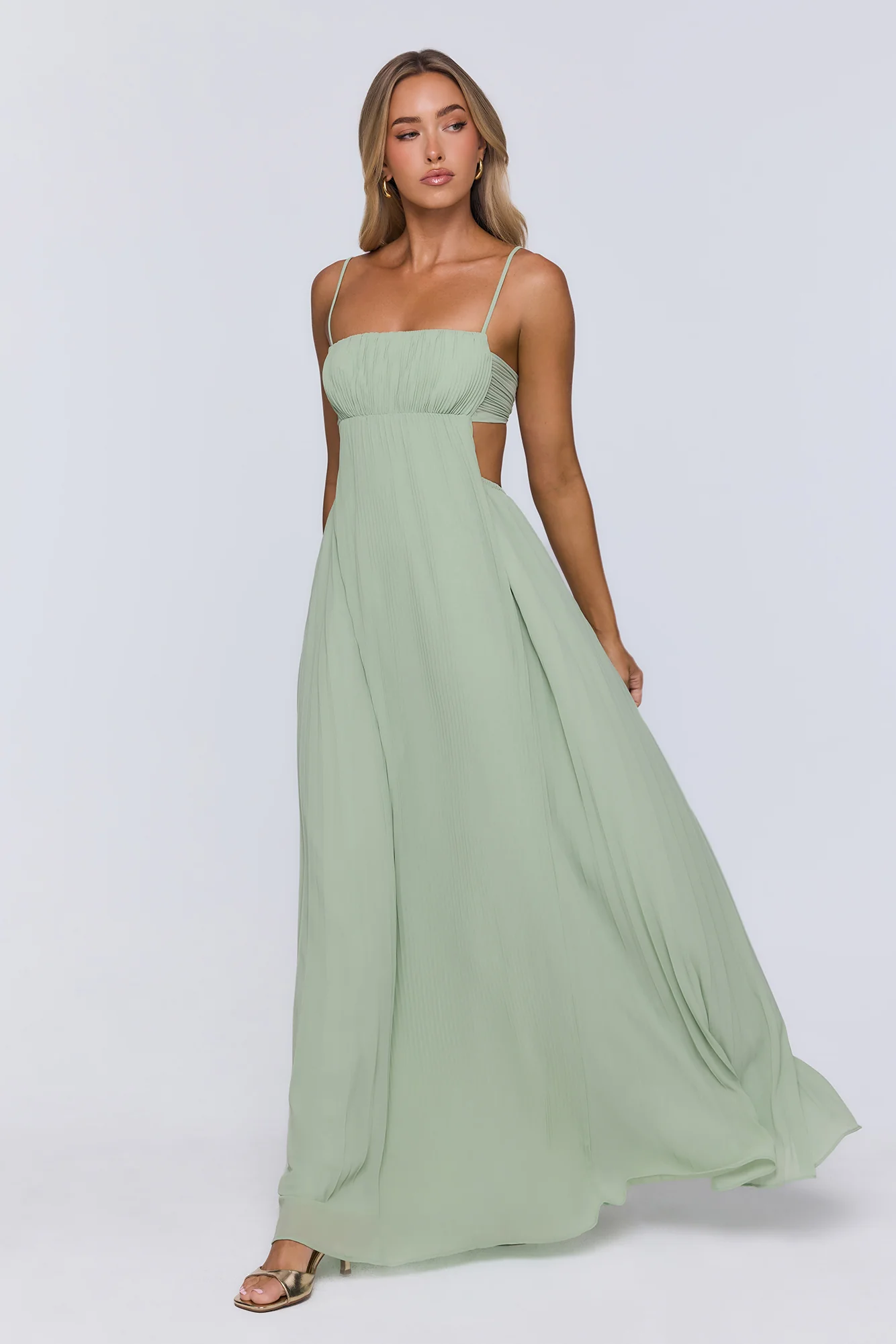 Polished Agenda Maxi Dress Sage