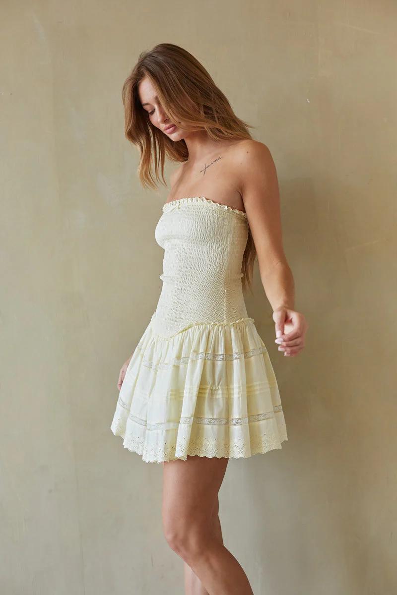 Hallie Smocked Mini Dress