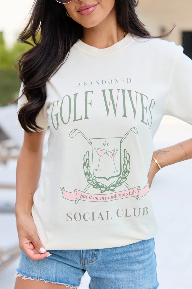 Golf Wives Social Club Ivory Graphic Tee