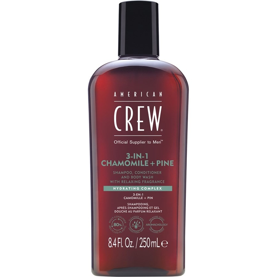 American Crew Pielęgnacja włosów i ciała 3-in-1 Chamomile + Pine Shampoo, Conditioner and Body Wash