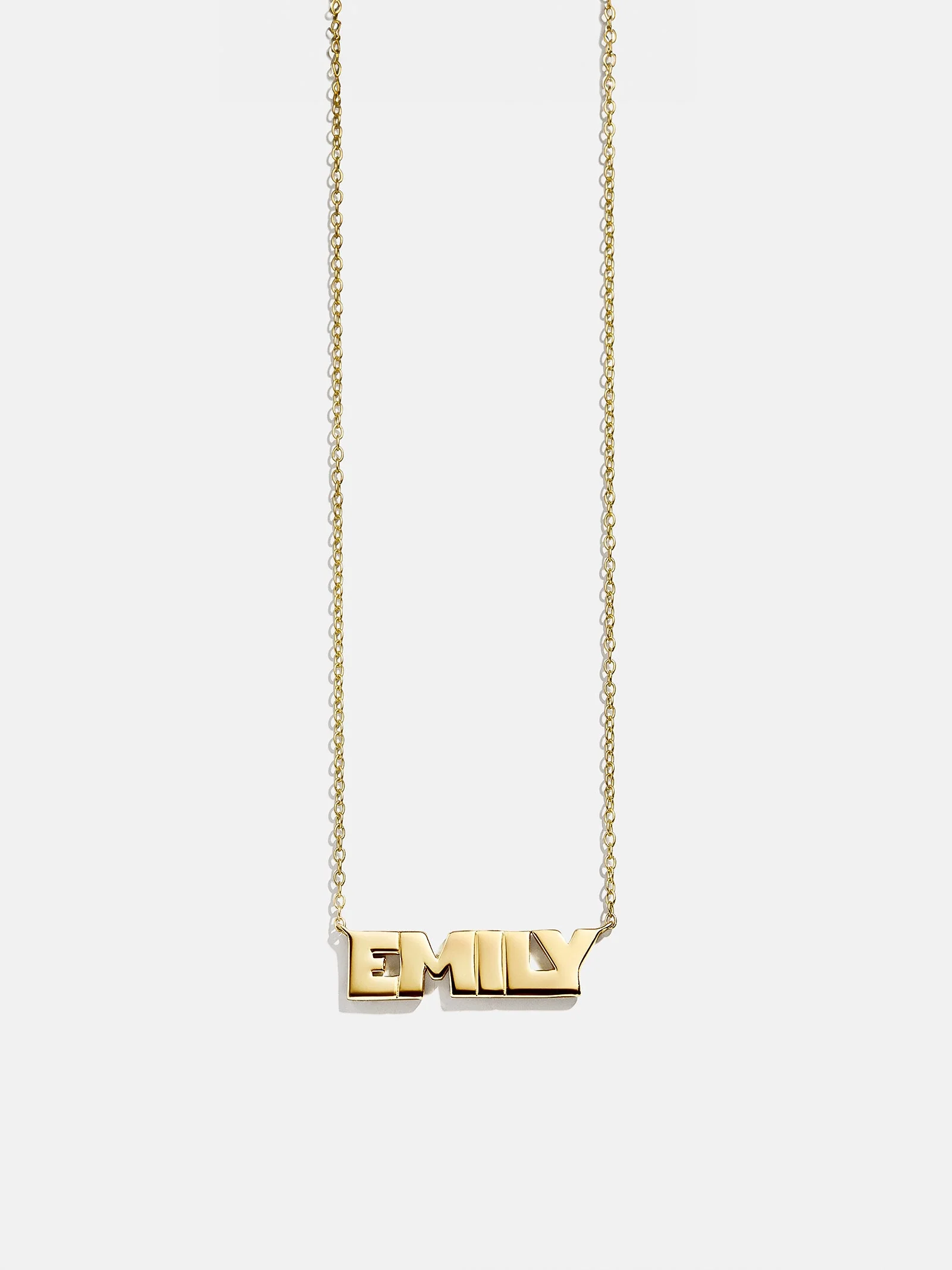 14K Gold Custom Nameplate Necklace - Bold
