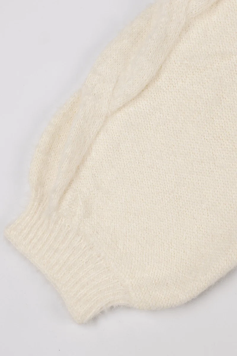Fuzzy Open-Front Cardigan Sweater