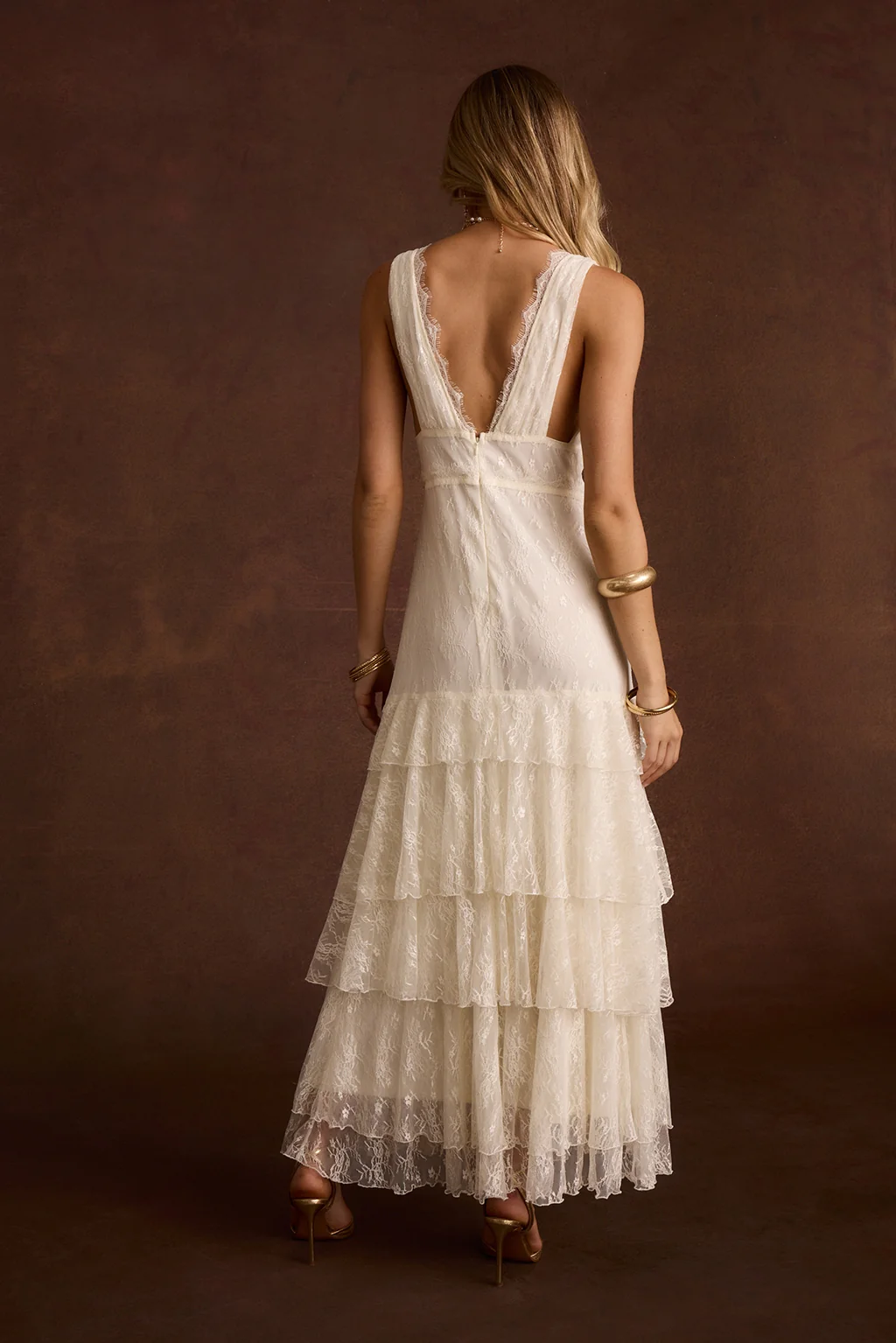 Mon Amour Cream Lace Maxi Dress