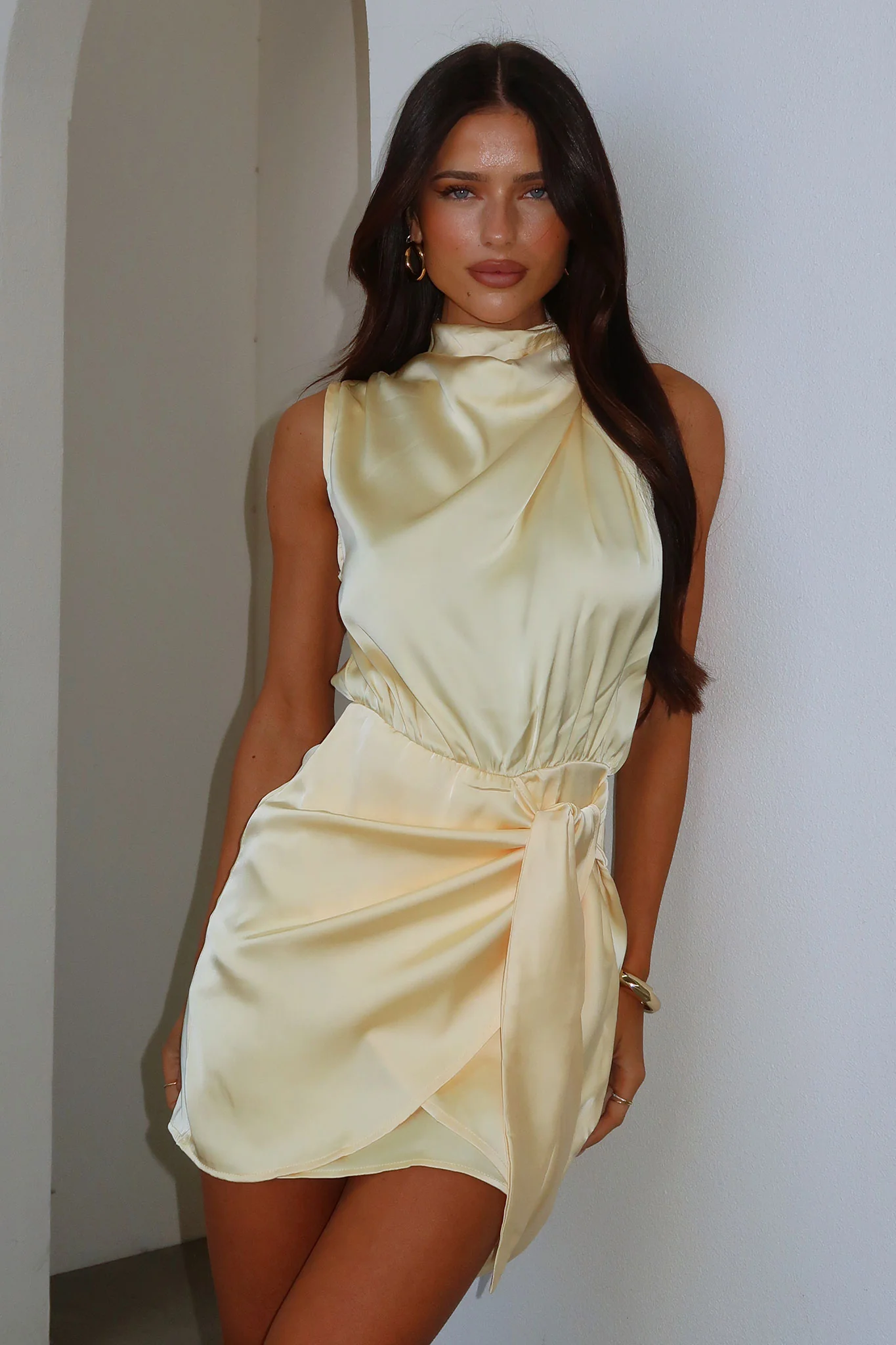 Santorini Mini Dress - Yellow